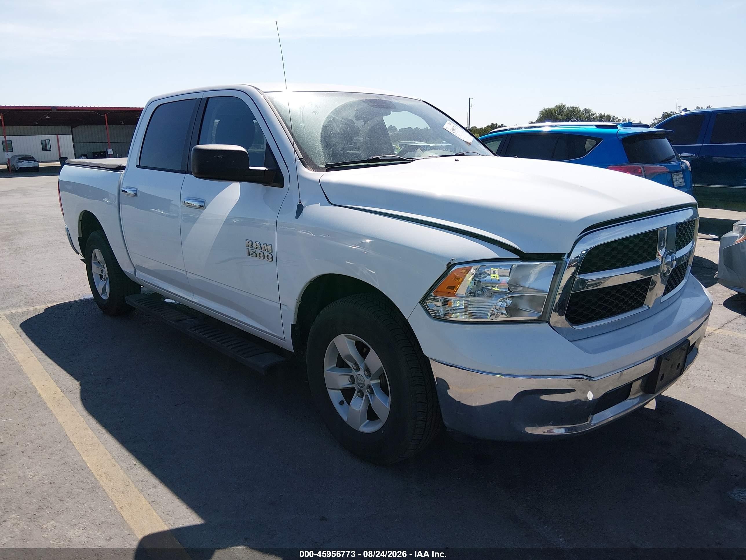 2013 Ram 1500 Slt White vin: 1C6RR6LG9DS574235