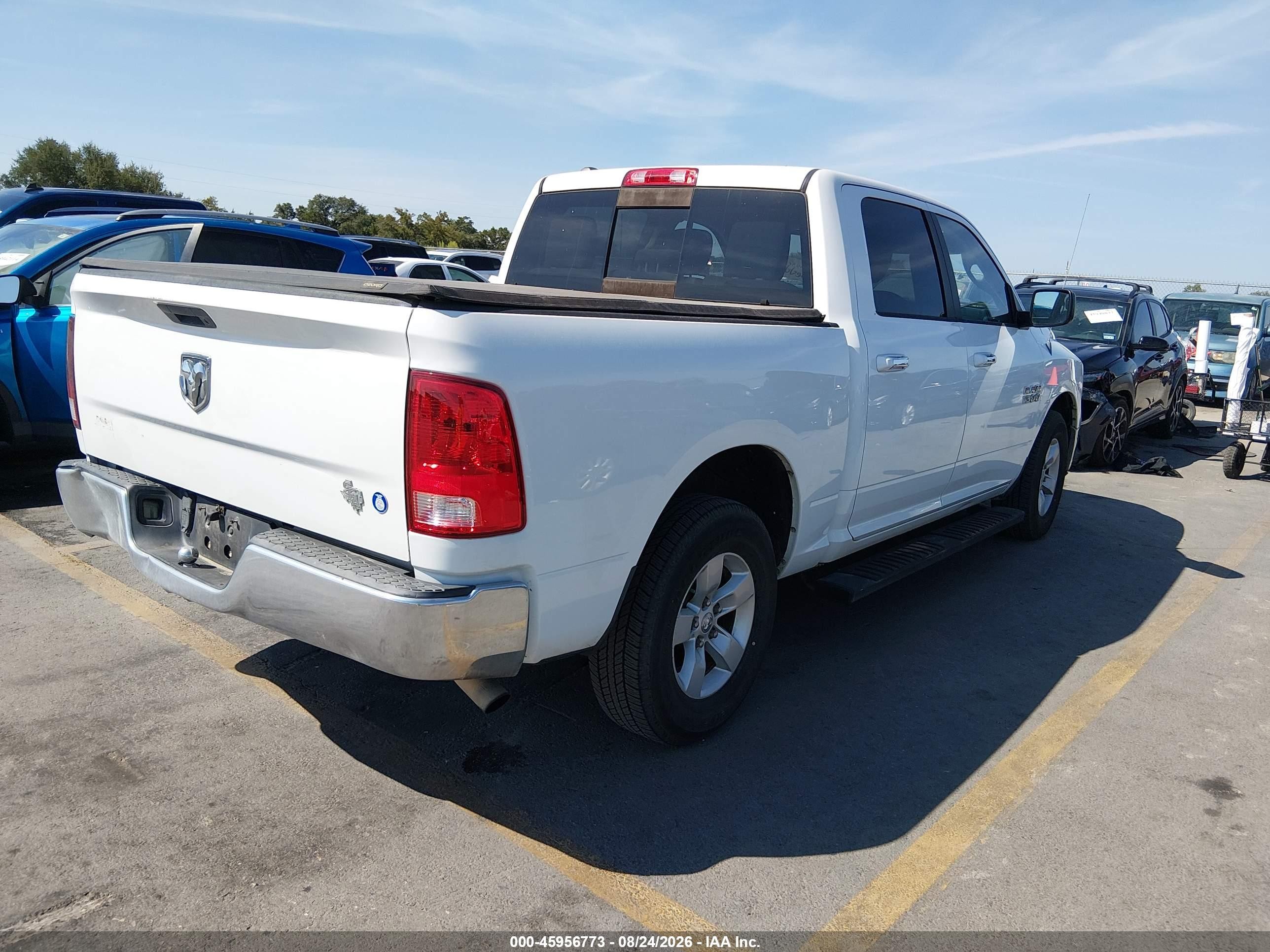2013 Ram 1500 Slt White vin: 1C6RR6LG9DS574235