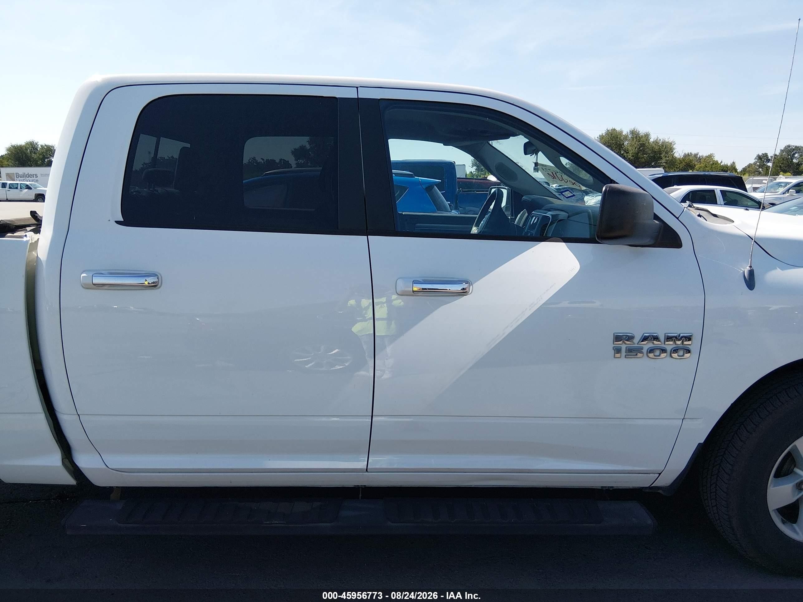 2013 Ram 1500 Slt White vin: 1C6RR6LG9DS574235