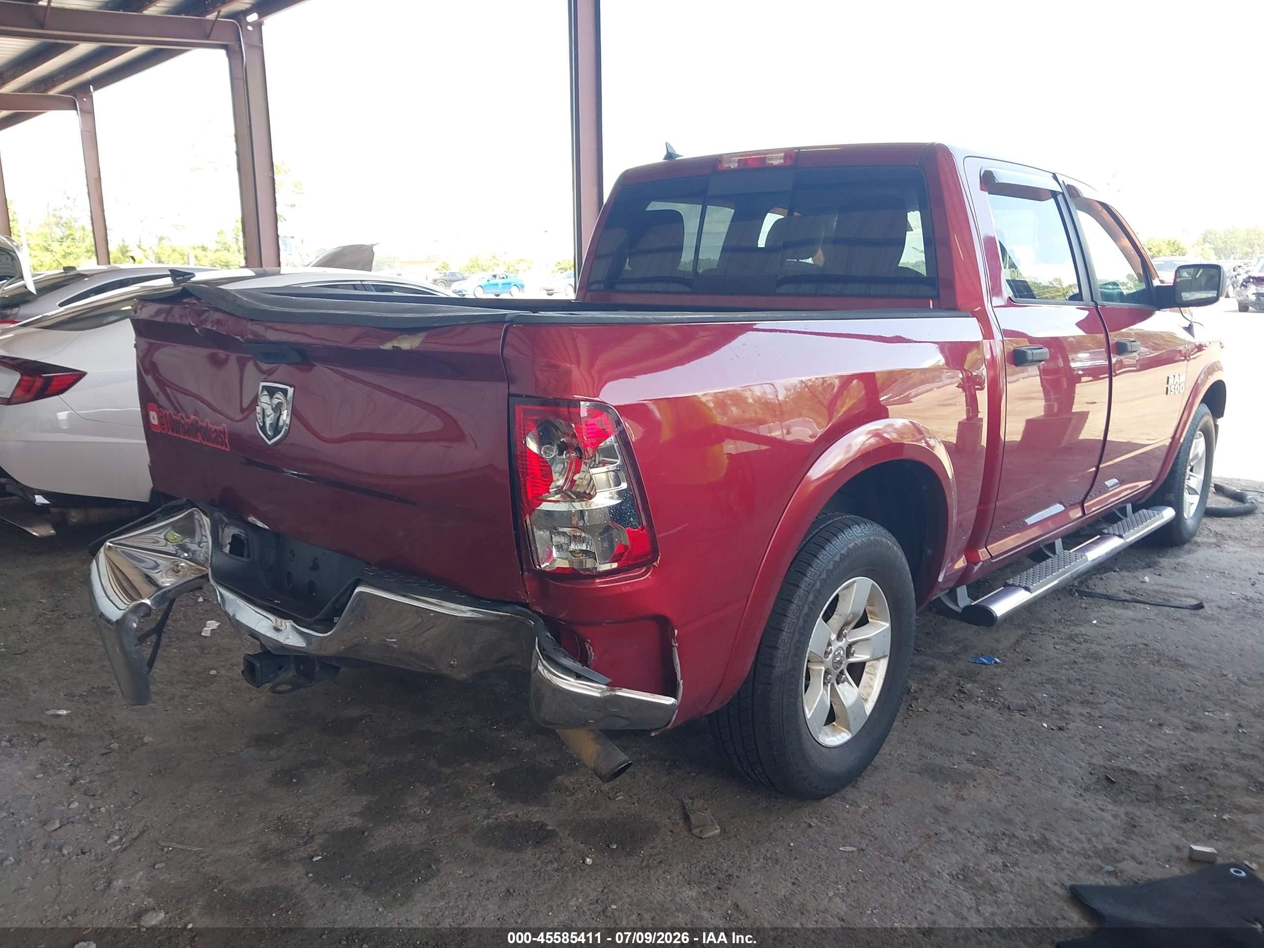 2014 Ram 1500 Outdoorsman Red vin: 1C6RR6LG9ES144724