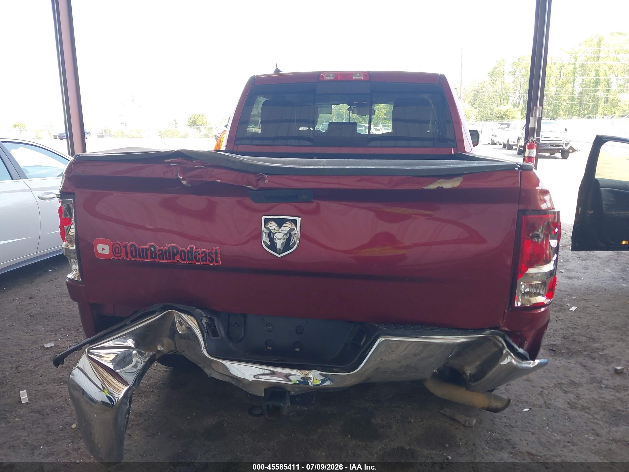 2014 Ram 1500 Outdoorsman Red vin: 1C6RR6LG9ES144724