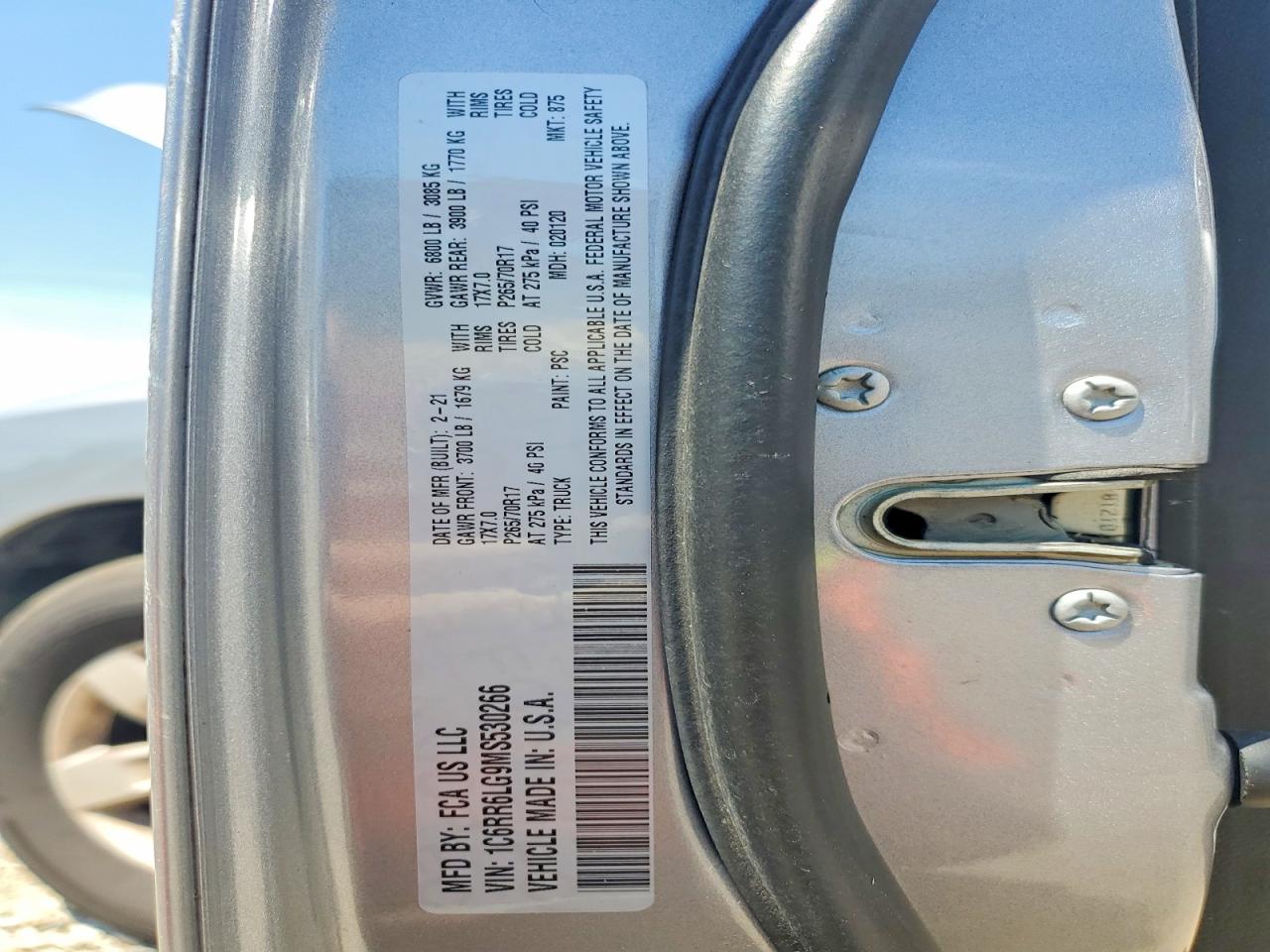 2021 Ram 1500 Classic Slt Silver vin: 1C6RR6LG9MS530266