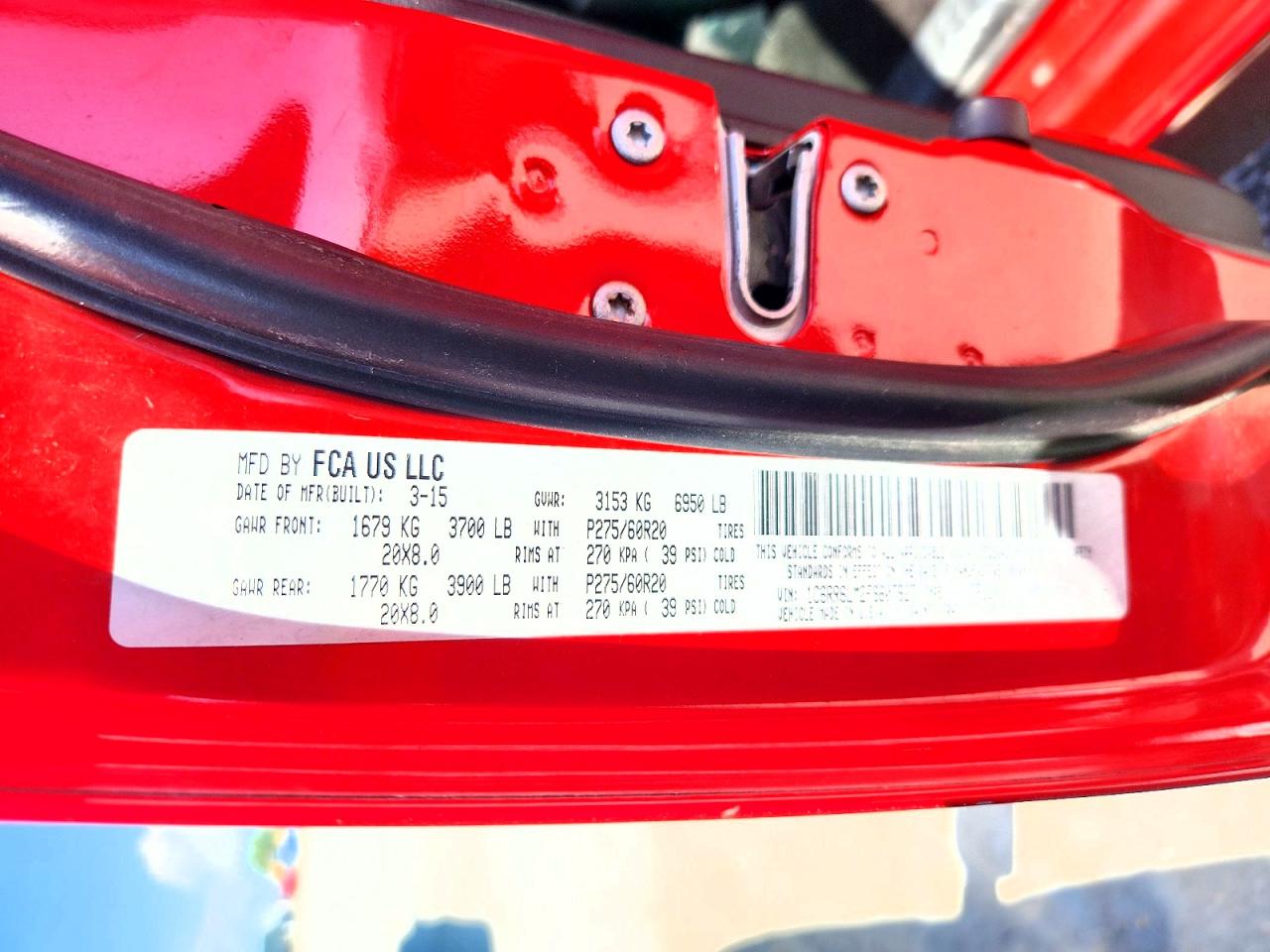 2015 Ram 1500 Slt Red vin: 1C6RR6LM2FS607827