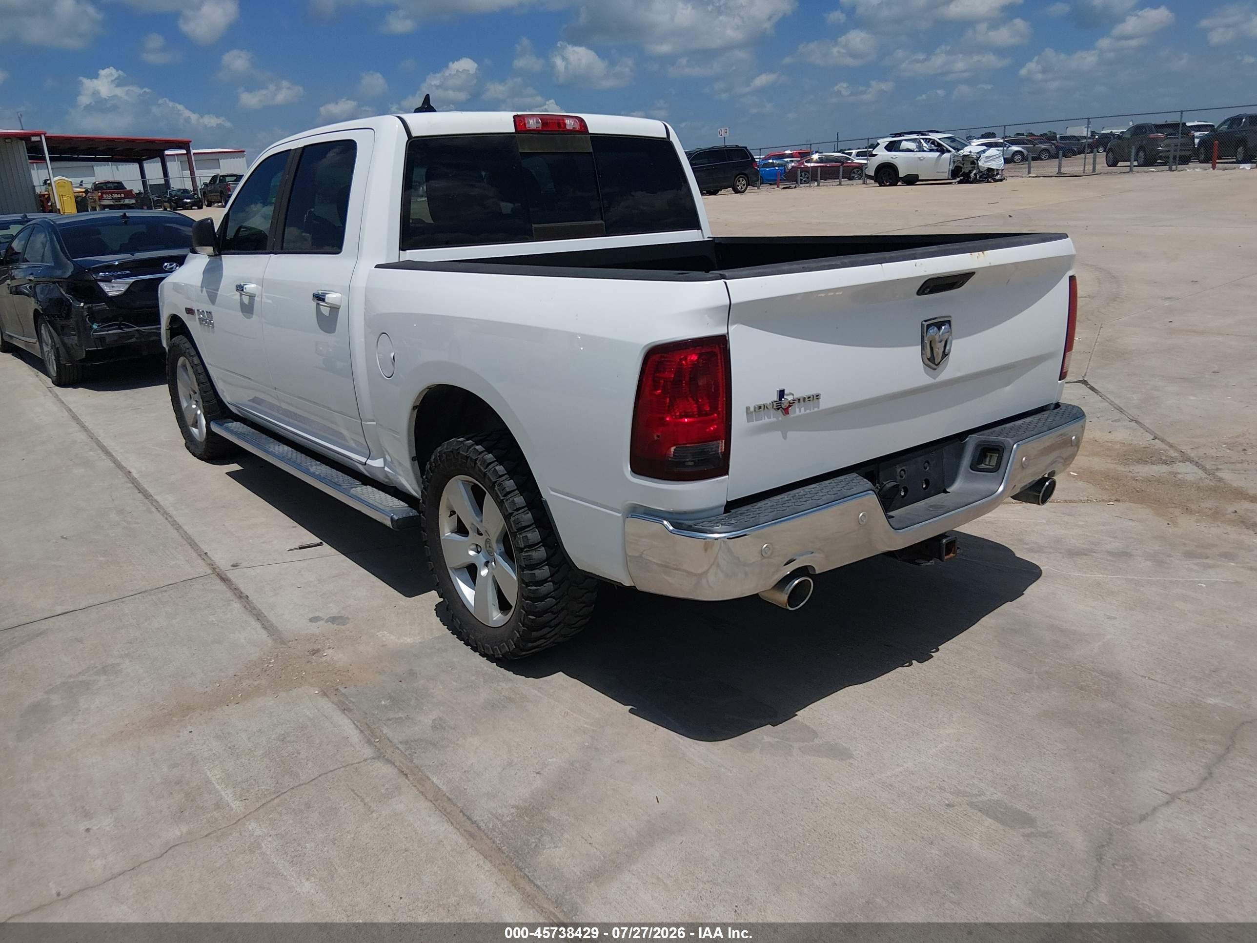 2015 Ram 1500 Lone Star White vin: 1C6RR6LM2FS613143