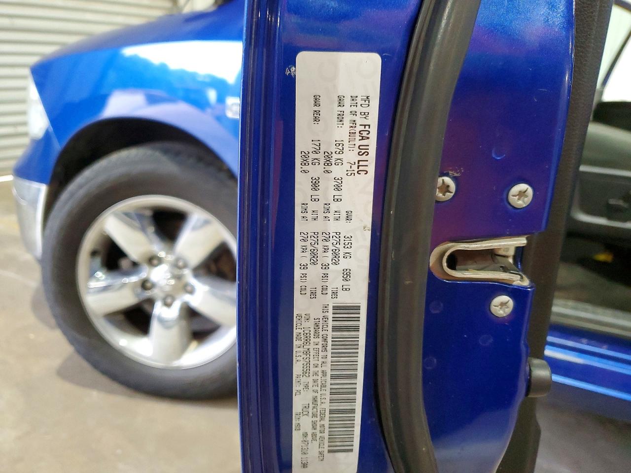 2015 Ram 1500 Slt Blue vin: 1C6RR6LM8FS755562