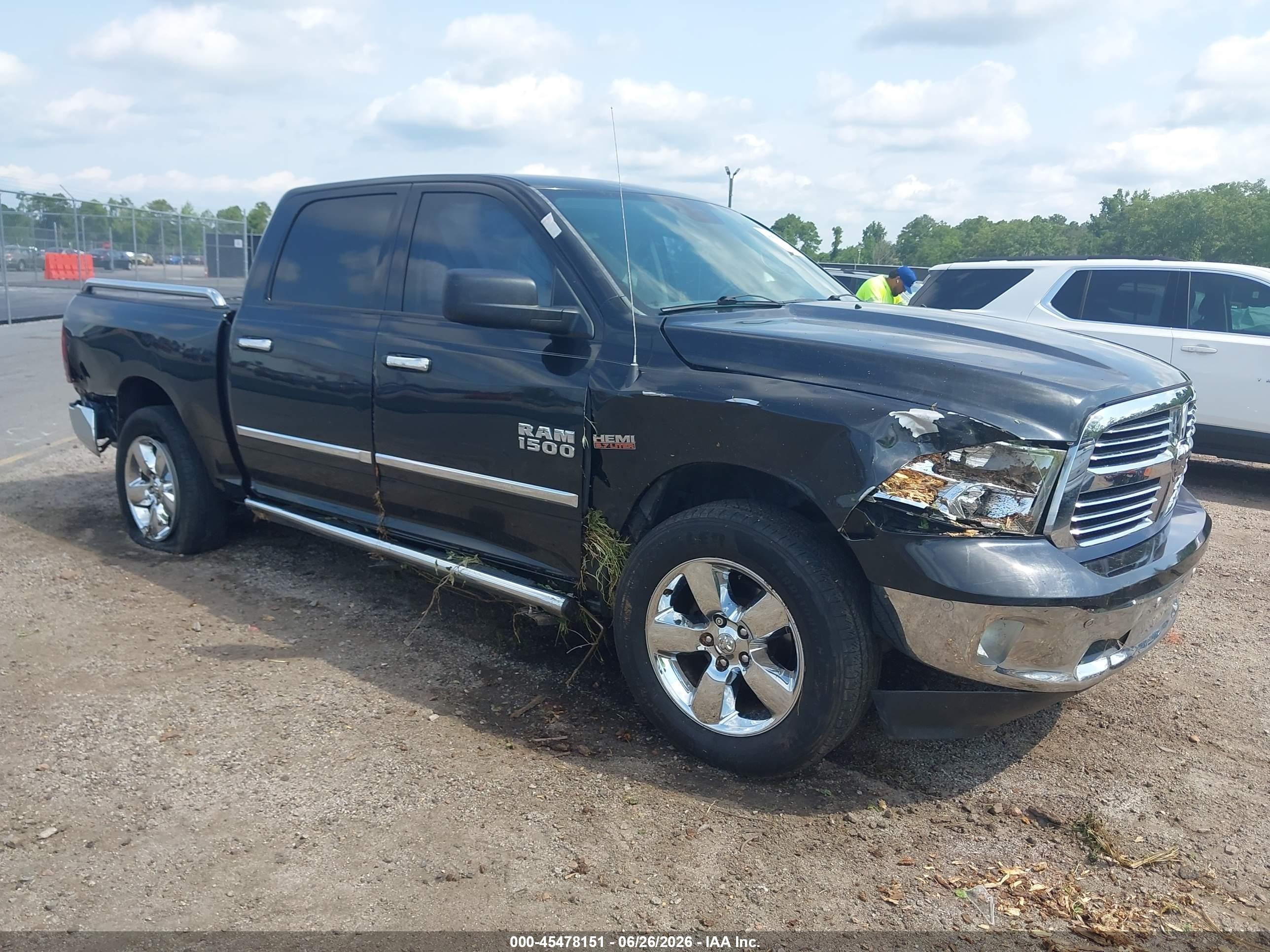 2015 Ram 1500 Big Horn Black vin: 1C6RR6LT0FS676717