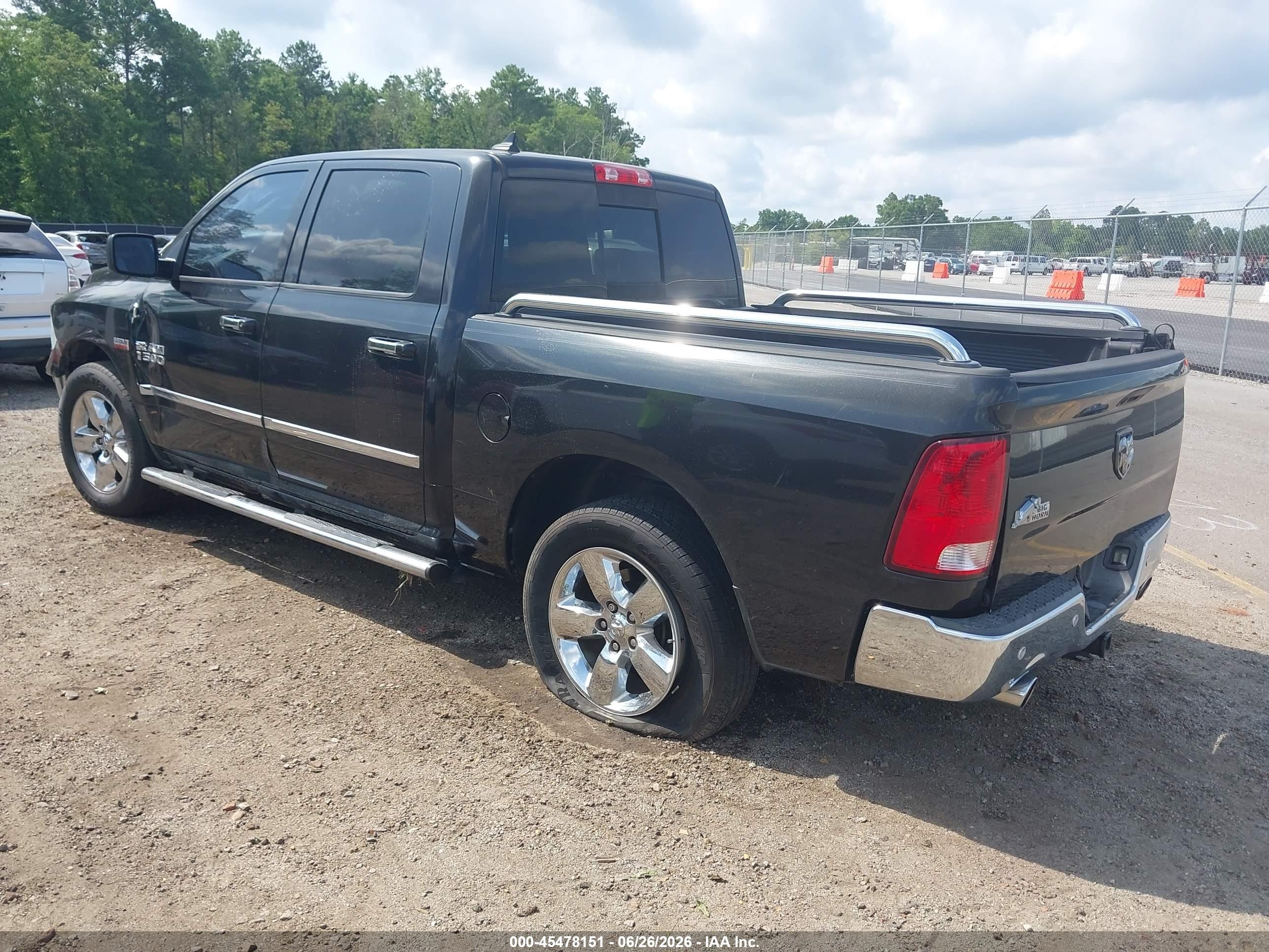 2015 Ram 1500 Big Horn Black vin: 1C6RR6LT0FS676717