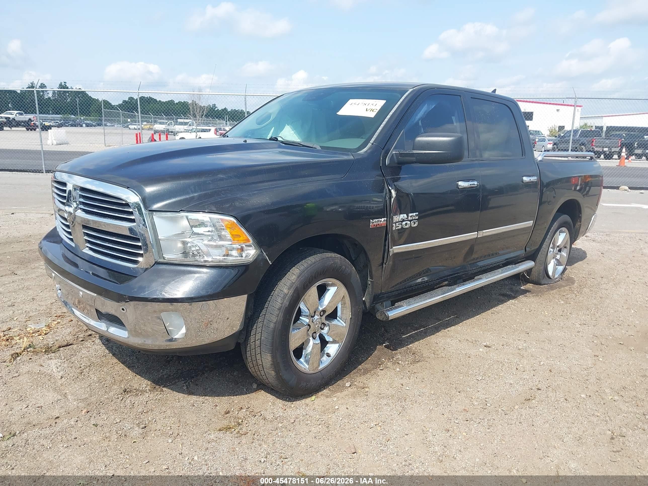 2015 Ram 1500 Big Horn Black vin: 1C6RR6LT0FS676717