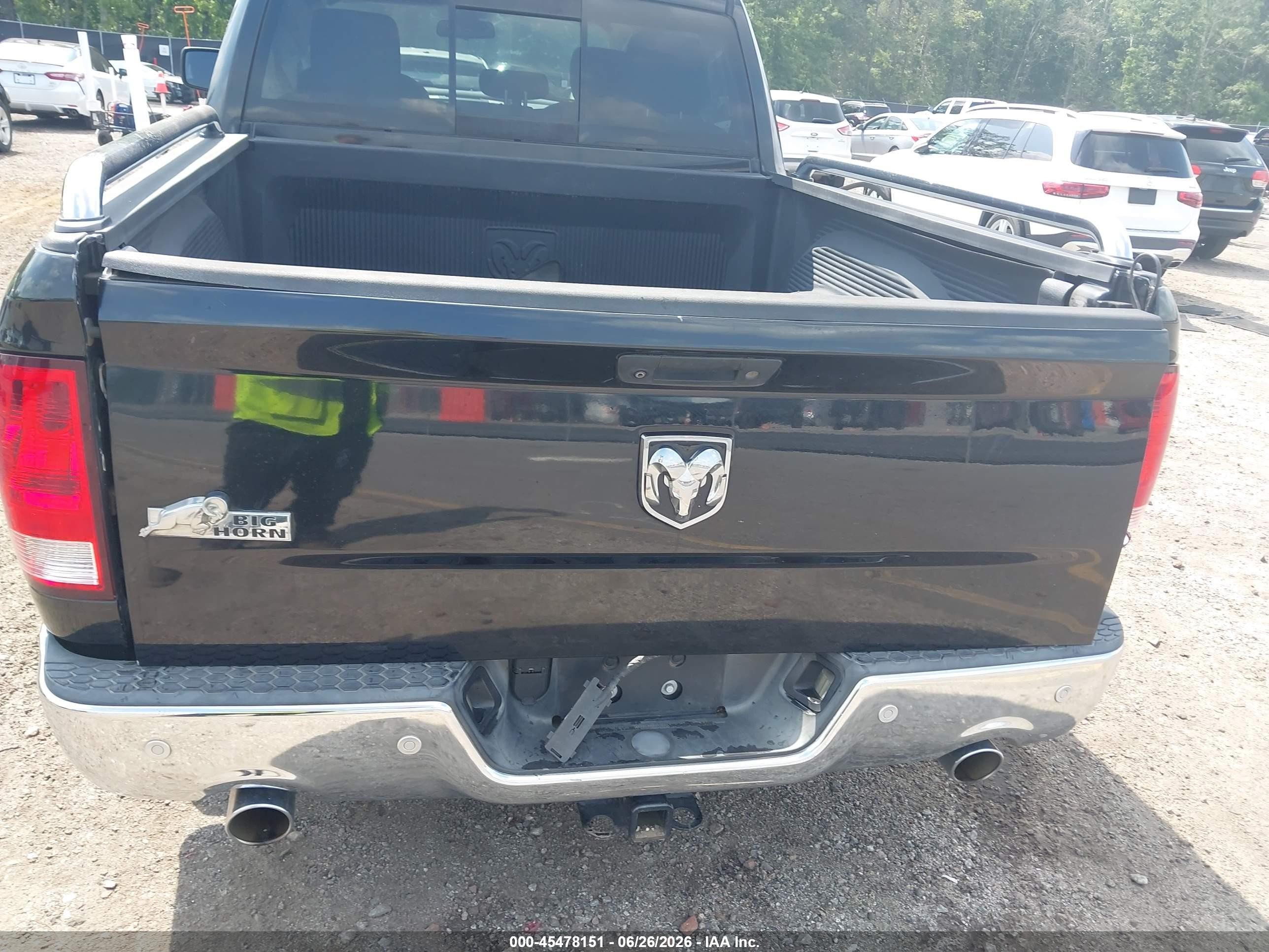 2015 Ram 1500 Big Horn Black vin: 1C6RR6LT0FS676717