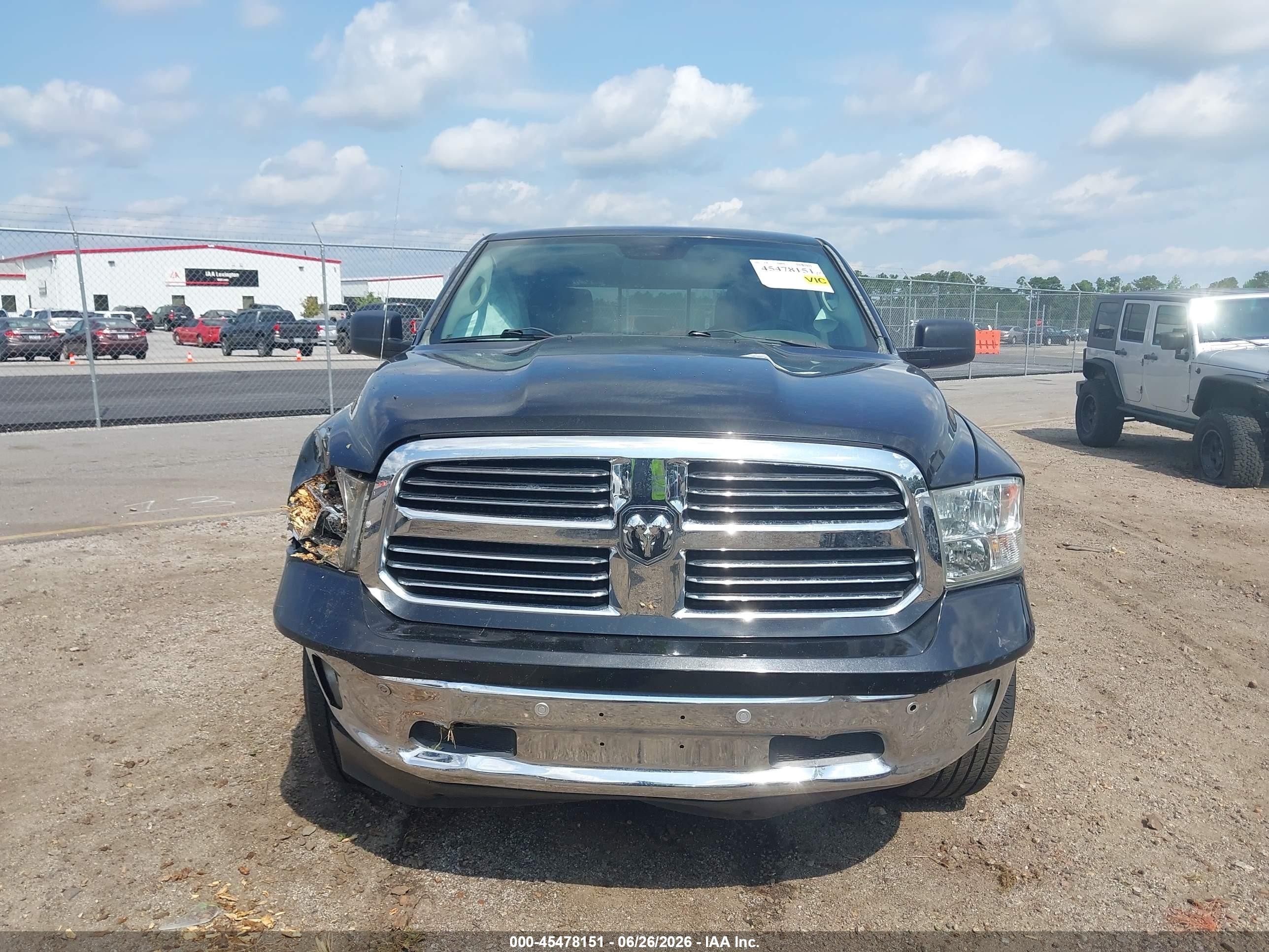 2015 Ram 1500 Big Horn Black vin: 1C6RR6LT0FS676717