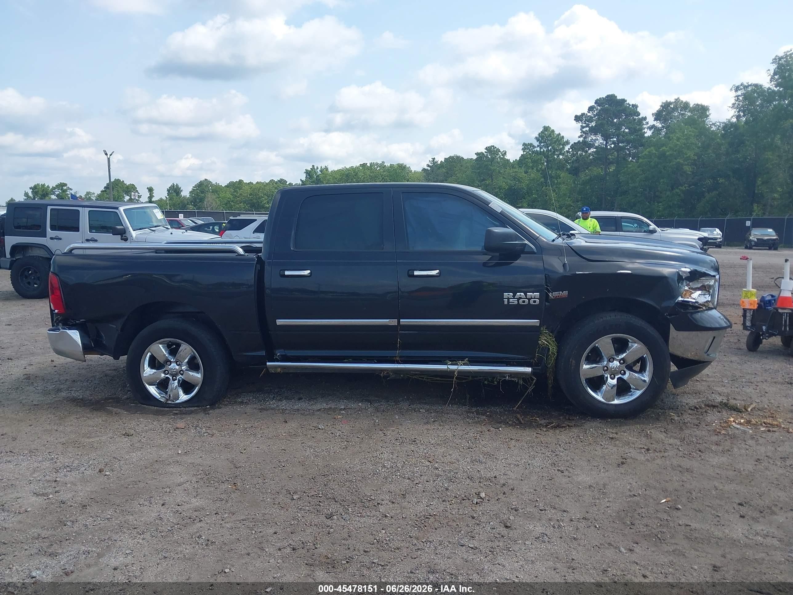 2015 Ram 1500 Big Horn Black vin: 1C6RR6LT0FS676717