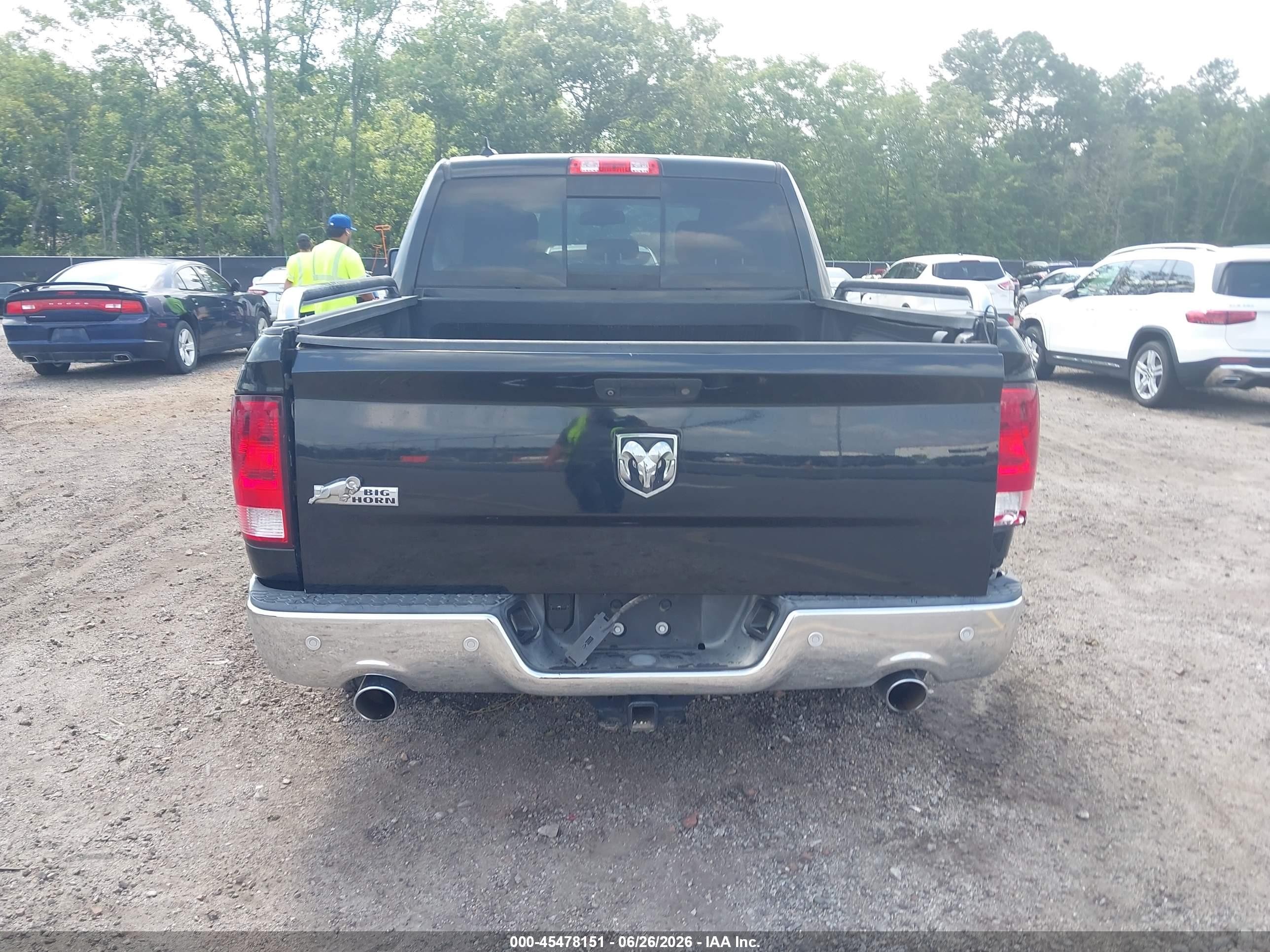 2015 Ram 1500 Big Horn Black vin: 1C6RR6LT0FS676717