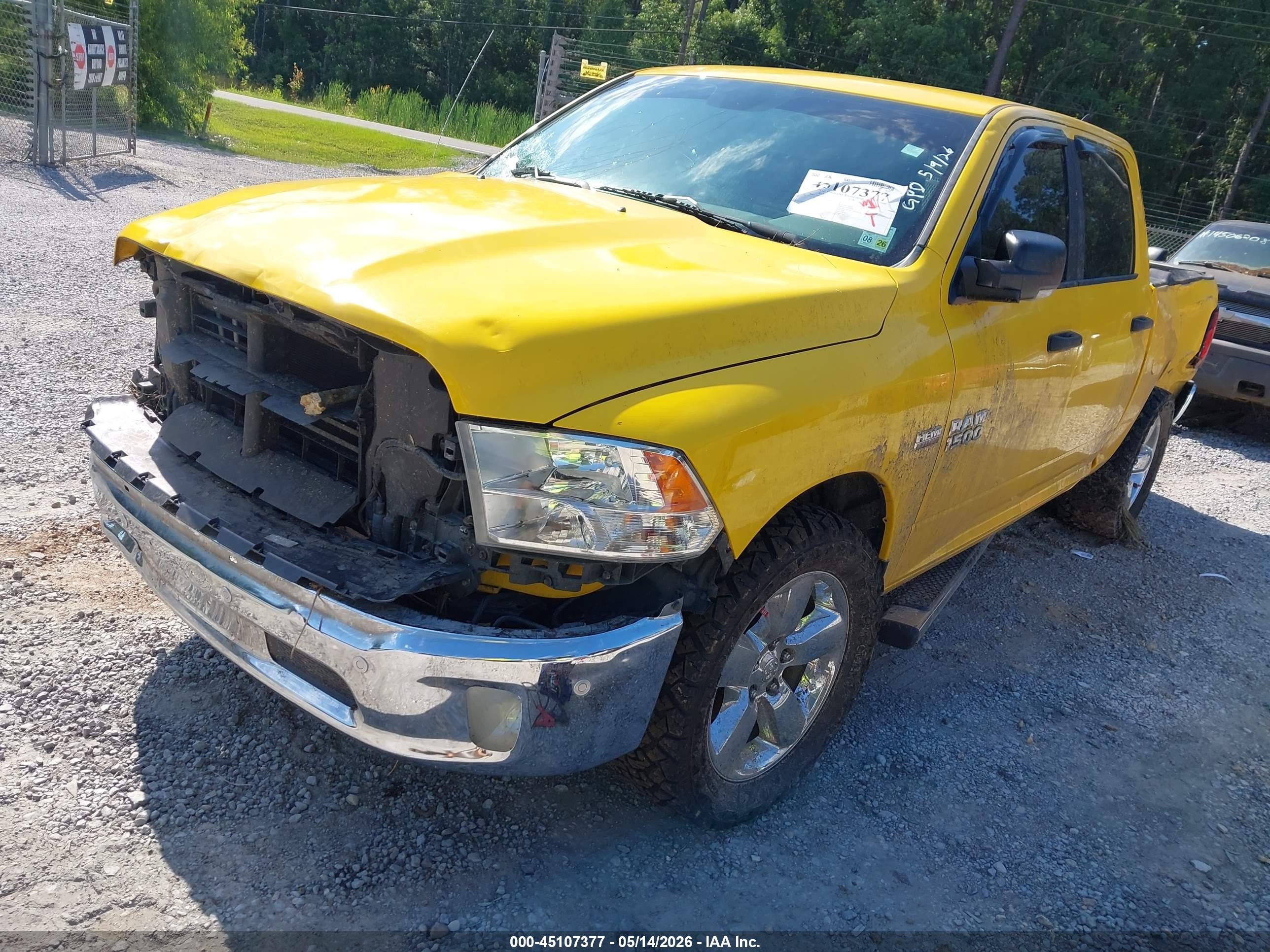 2015 Ram 1500 Big Horn Желтый vin: 1C6RR6LT1FS658548