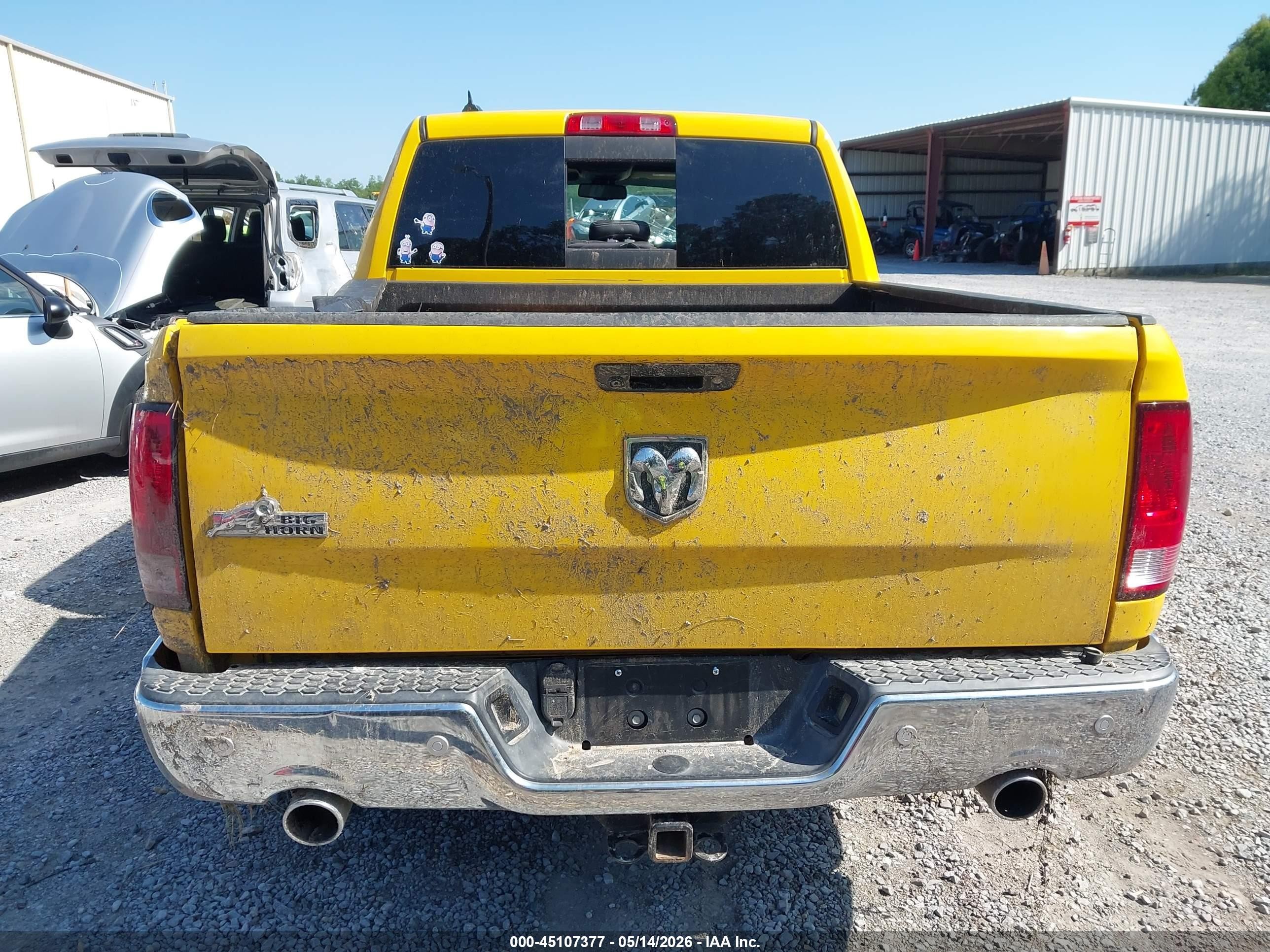 2015 Ram 1500 Big Horn Желтый vin: 1C6RR6LT1FS658548