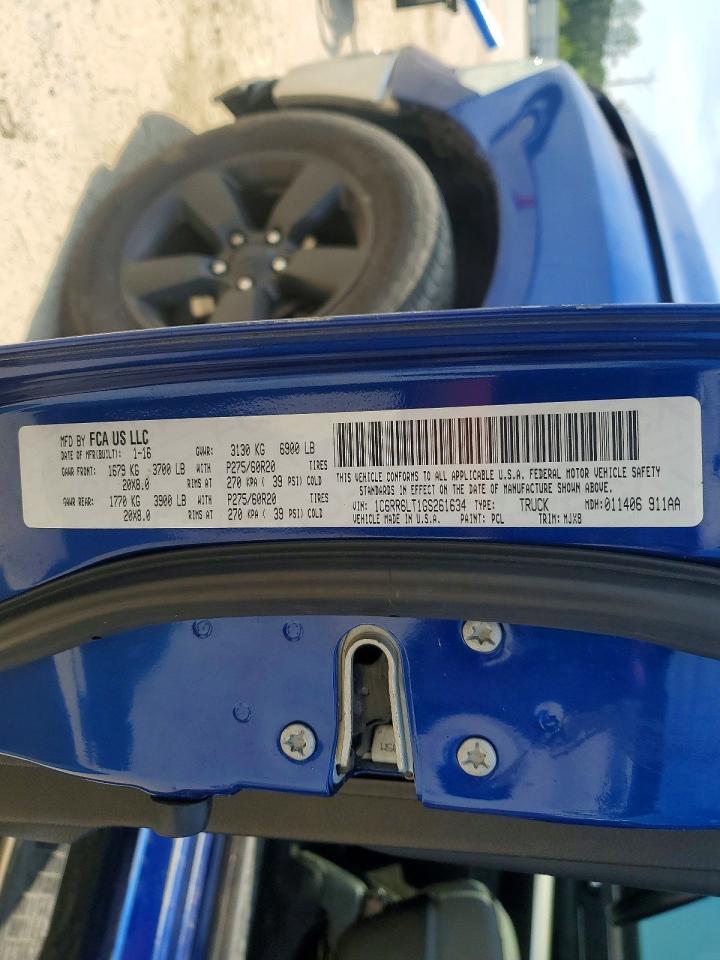 2016 Ram 1500 Slt Blue vin: 1C6RR6LT1GS261634