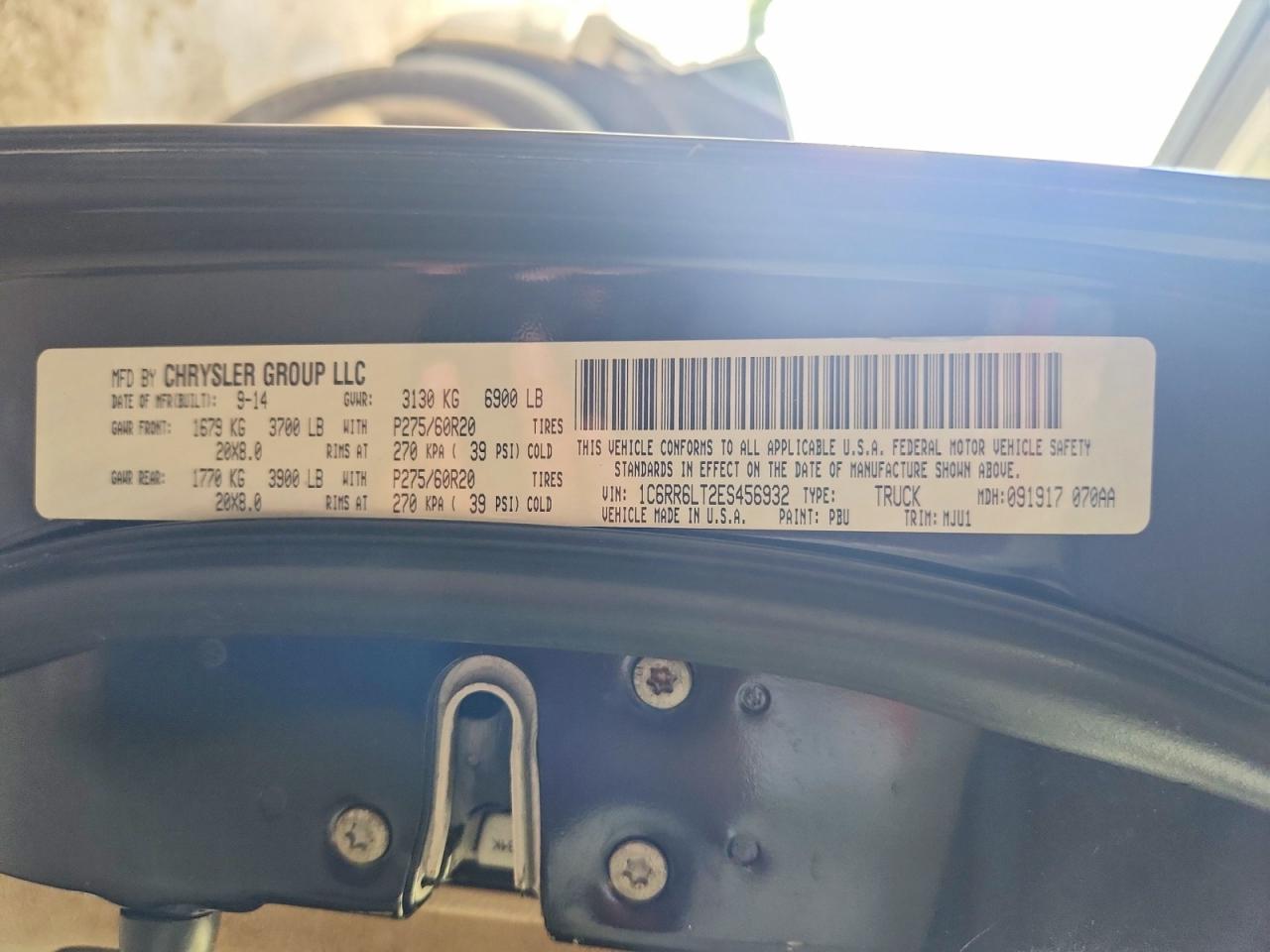 2014 Ram 1500 Slt Синий vin: 1C6RR6LT2ES456932