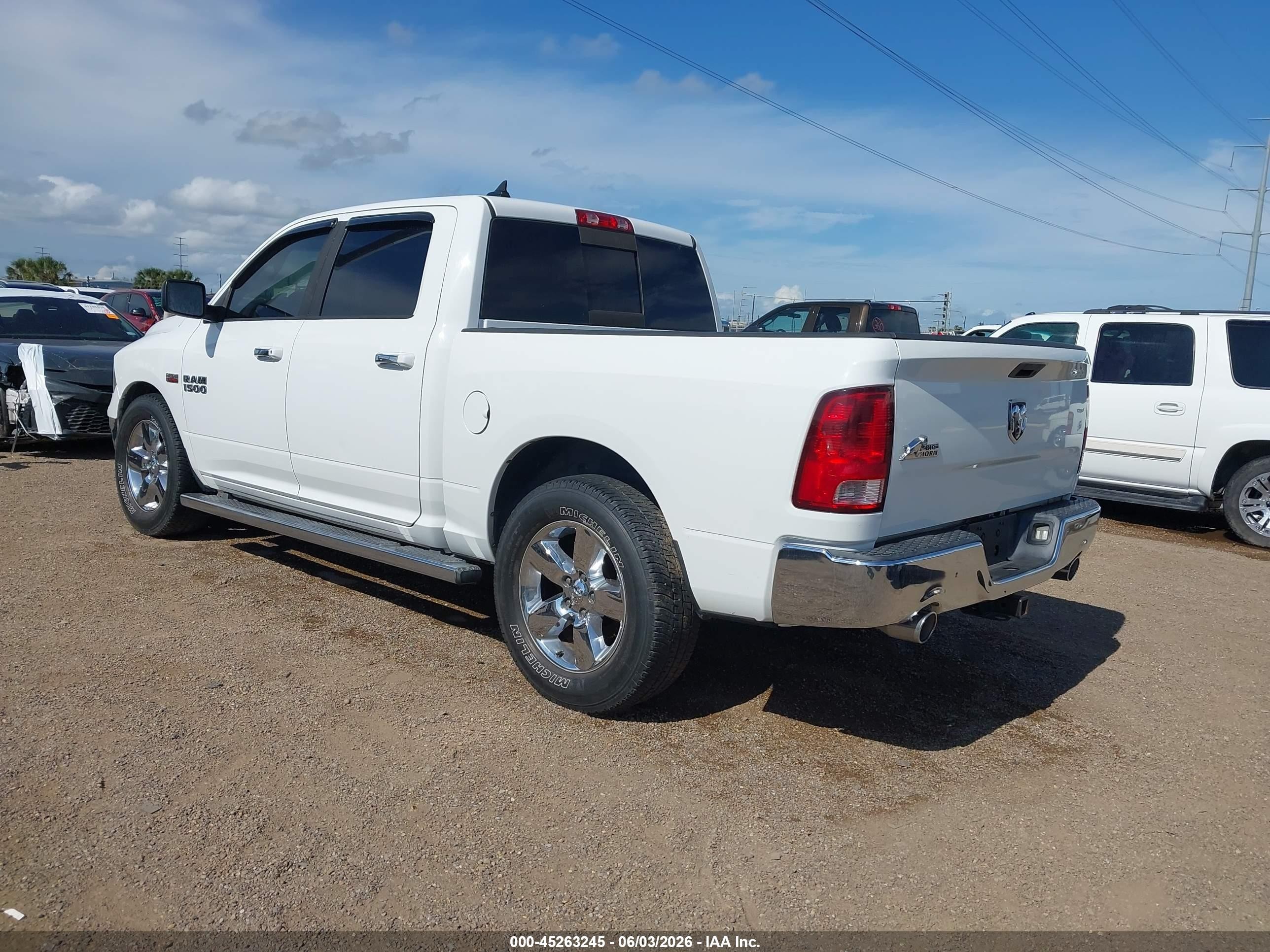 2013 Ram 1500 Big Horn White vin: 1C6RR6LT3DS573269