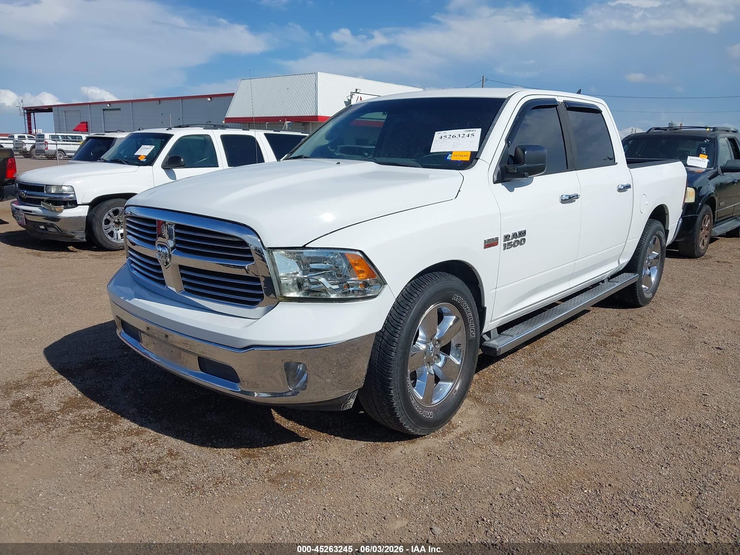 2013 Ram 1500 Big Horn White vin: 1C6RR6LT3DS573269