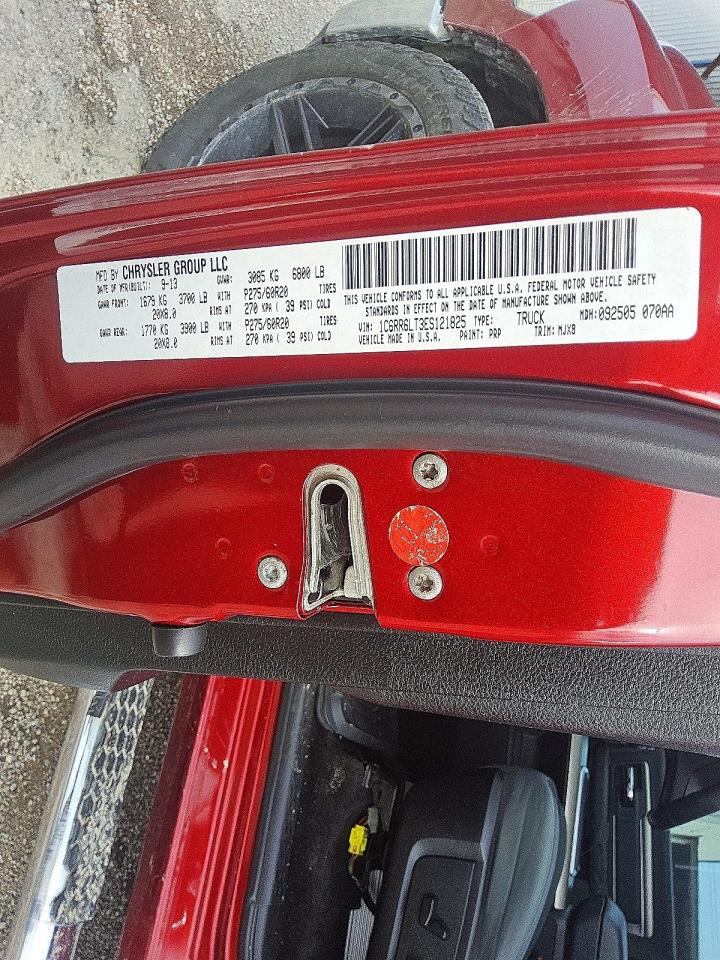2014 Ram 1500 Slt Red vin: 1C6RR6LT3ES121825