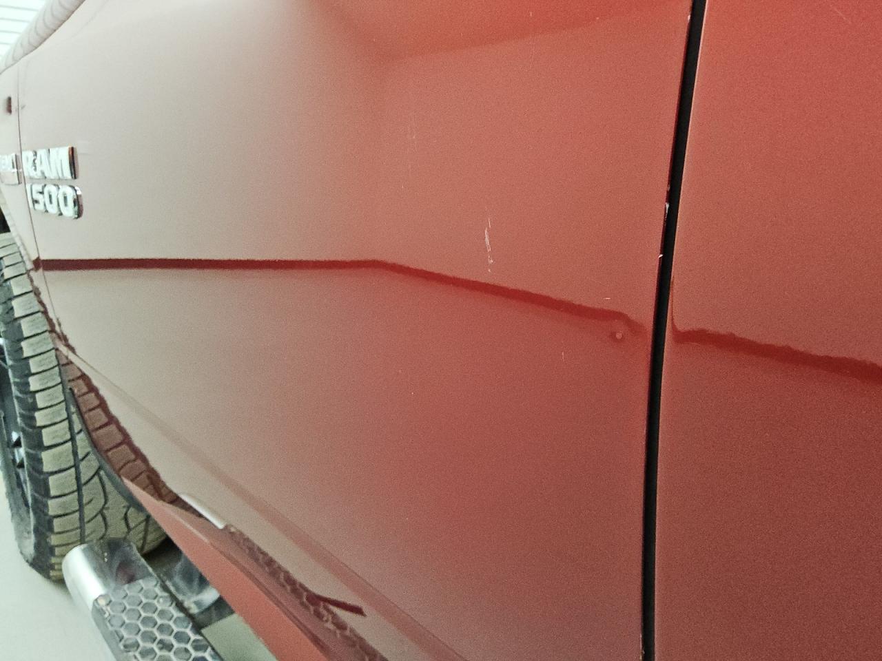 2014 Ram 1500 Slt Red vin: 1C6RR6LT3ES121825 Damage: Left Front Door, Dent(S) W/No Paint Dmg, Pdr-1 Dent