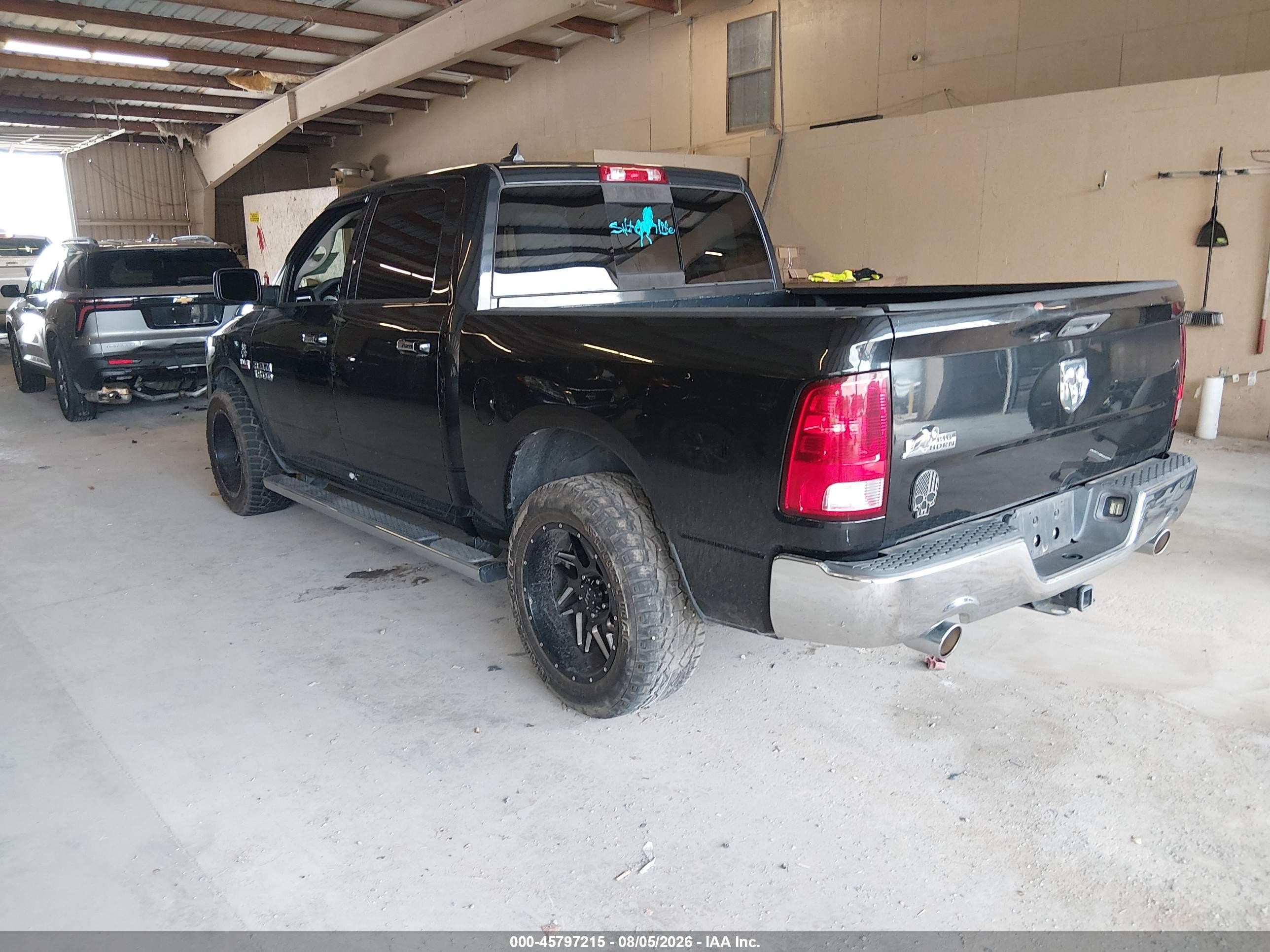 2015 Ram 1500 Big Horn Black vin: 1C6RR6LT4FS623972