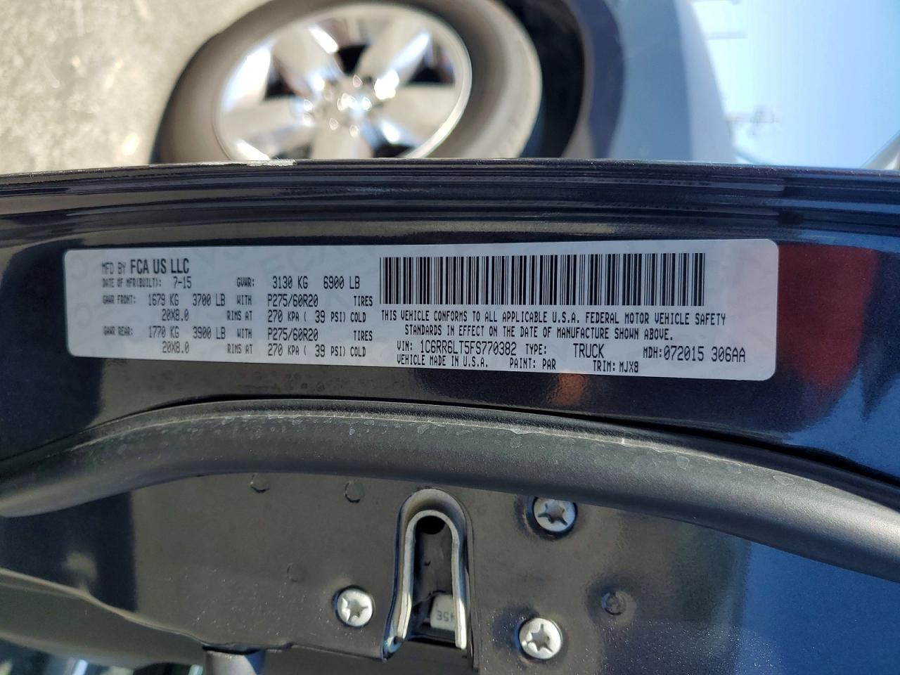 2015 Ram 1500 Slt Gray vin: 1C6RR6LT5FS770382