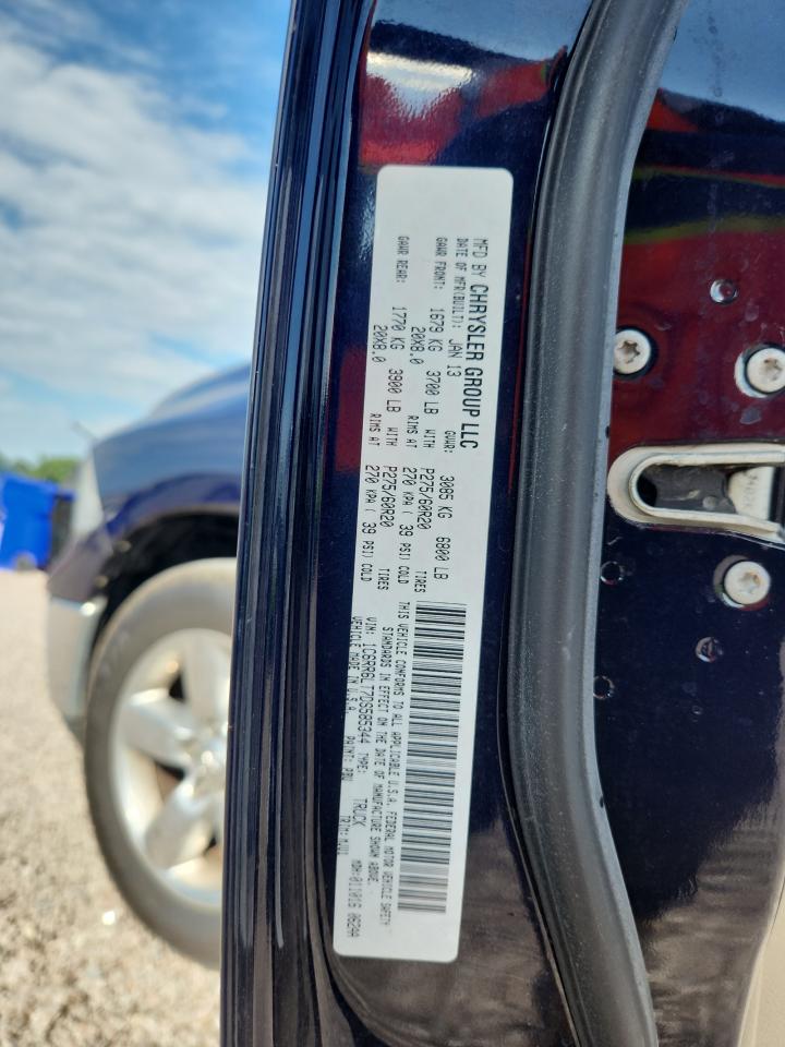 2013 Ram 1500 Slt Blue vin: 1C6RR6LT7DS585344
