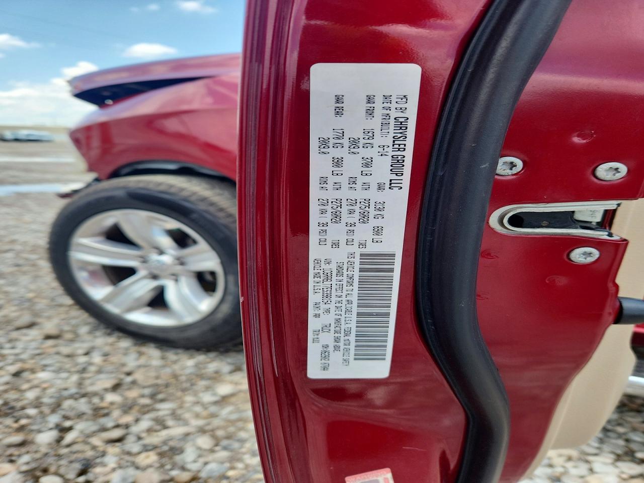 2014 Ram 1500 Slt Red vin: 1C6RR6LT7ES398154