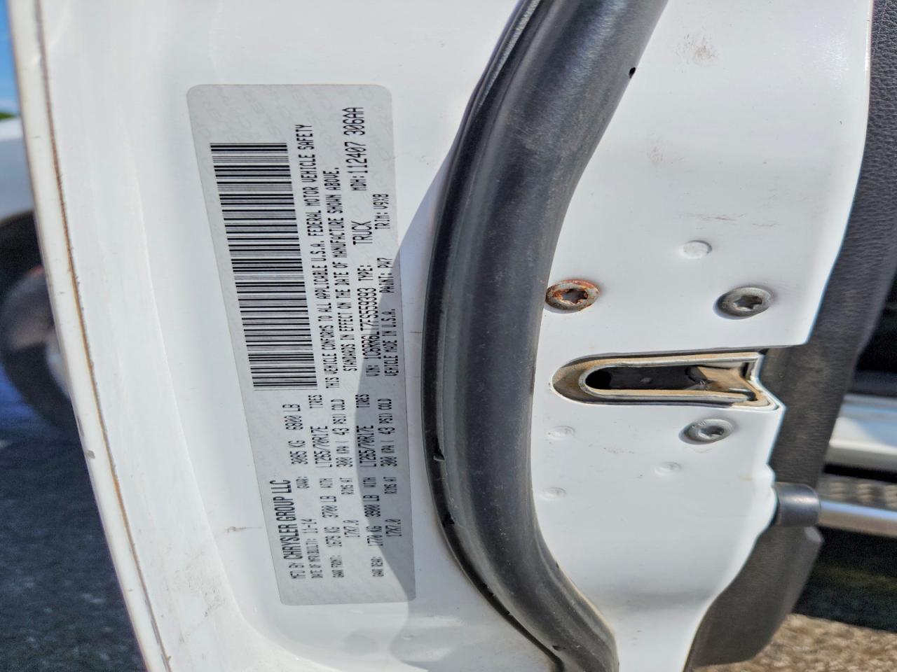 2015 Ram 1500 Slt White vin: 1C6RR6LT7FS559393