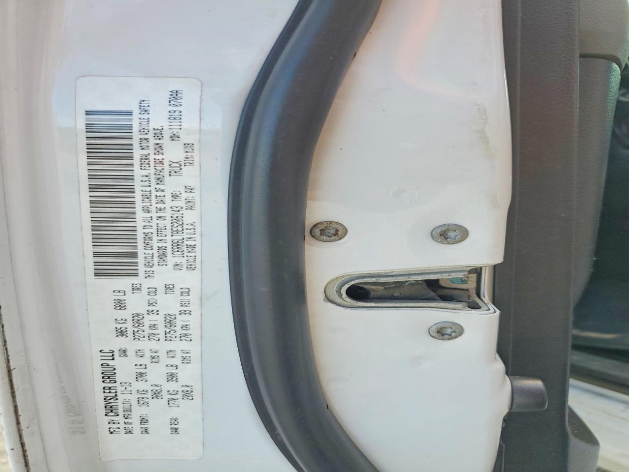 2014 Ram 1500 Slt White vin: 1C6RR6LT8ES206143
