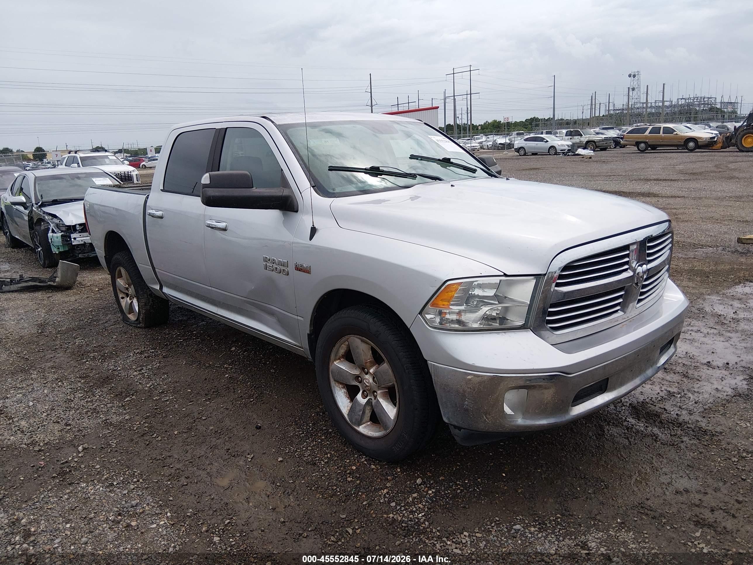 2014 Ram 1500 Big Horn Silver vin: 1C6RR6LT8ES228806