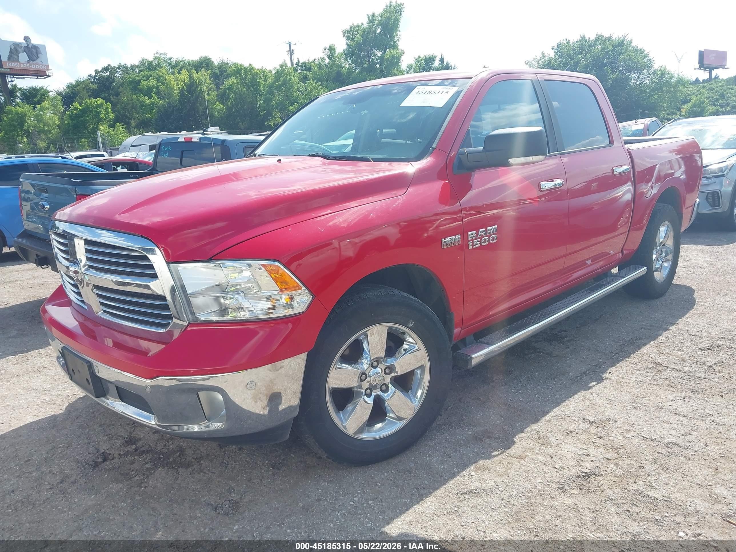 2014 Ram 1500 Big Horn Red vin: 1C6RR6LT9ES101949