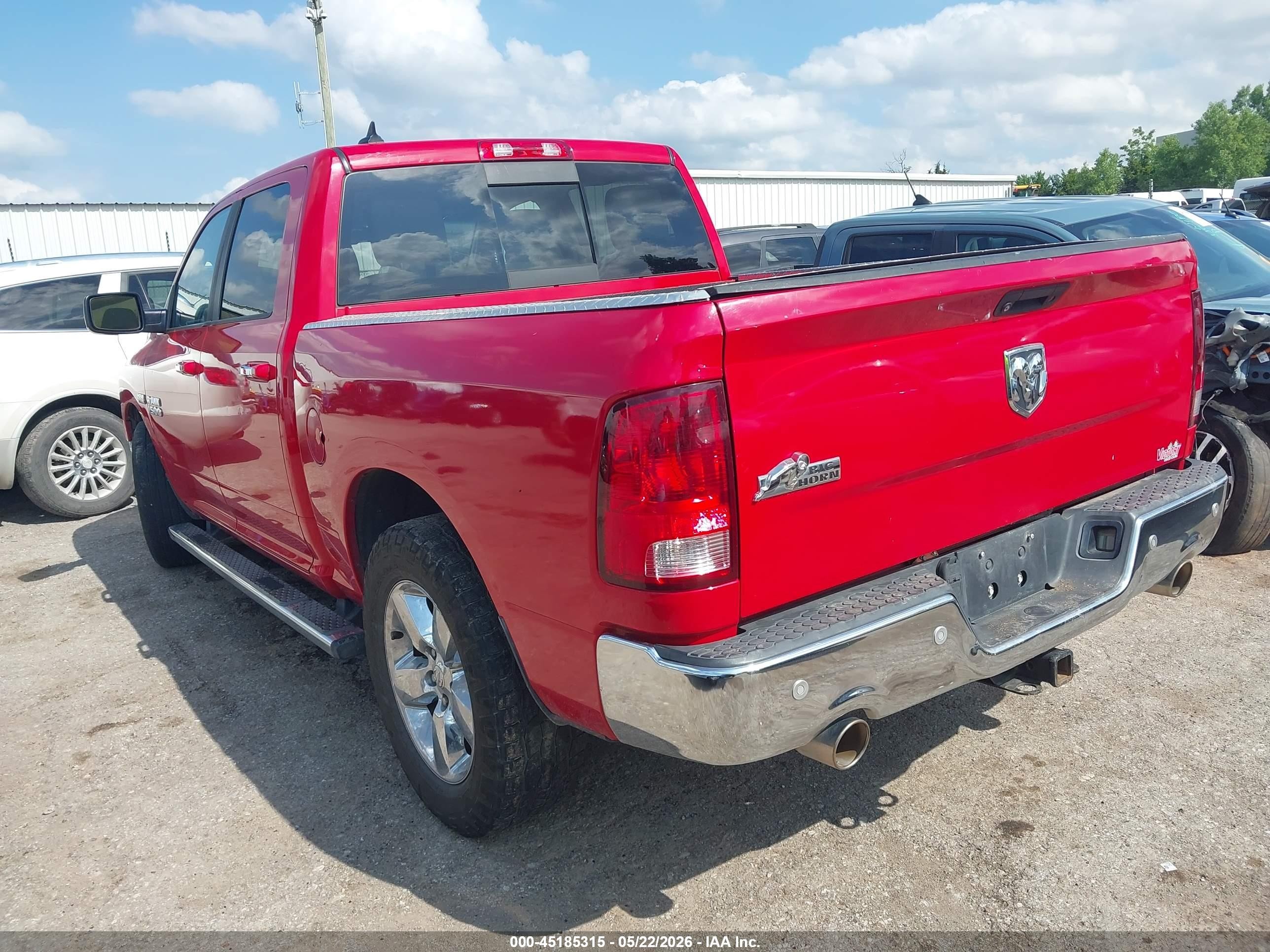 2014 Ram 1500 Big Horn Red vin: 1C6RR6LT9ES101949