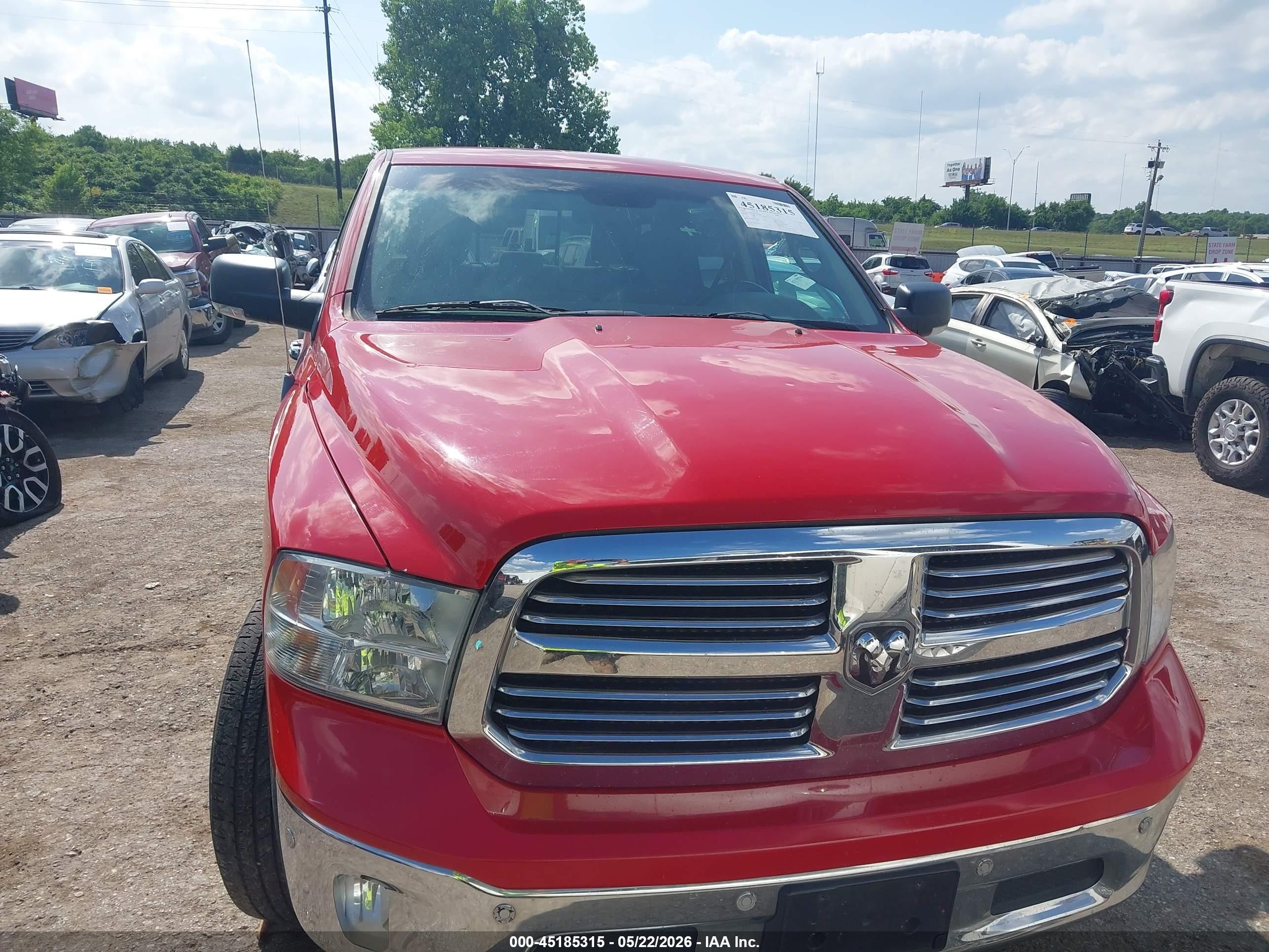 2014 Ram 1500 Big Horn Red vin: 1C6RR6LT9ES101949