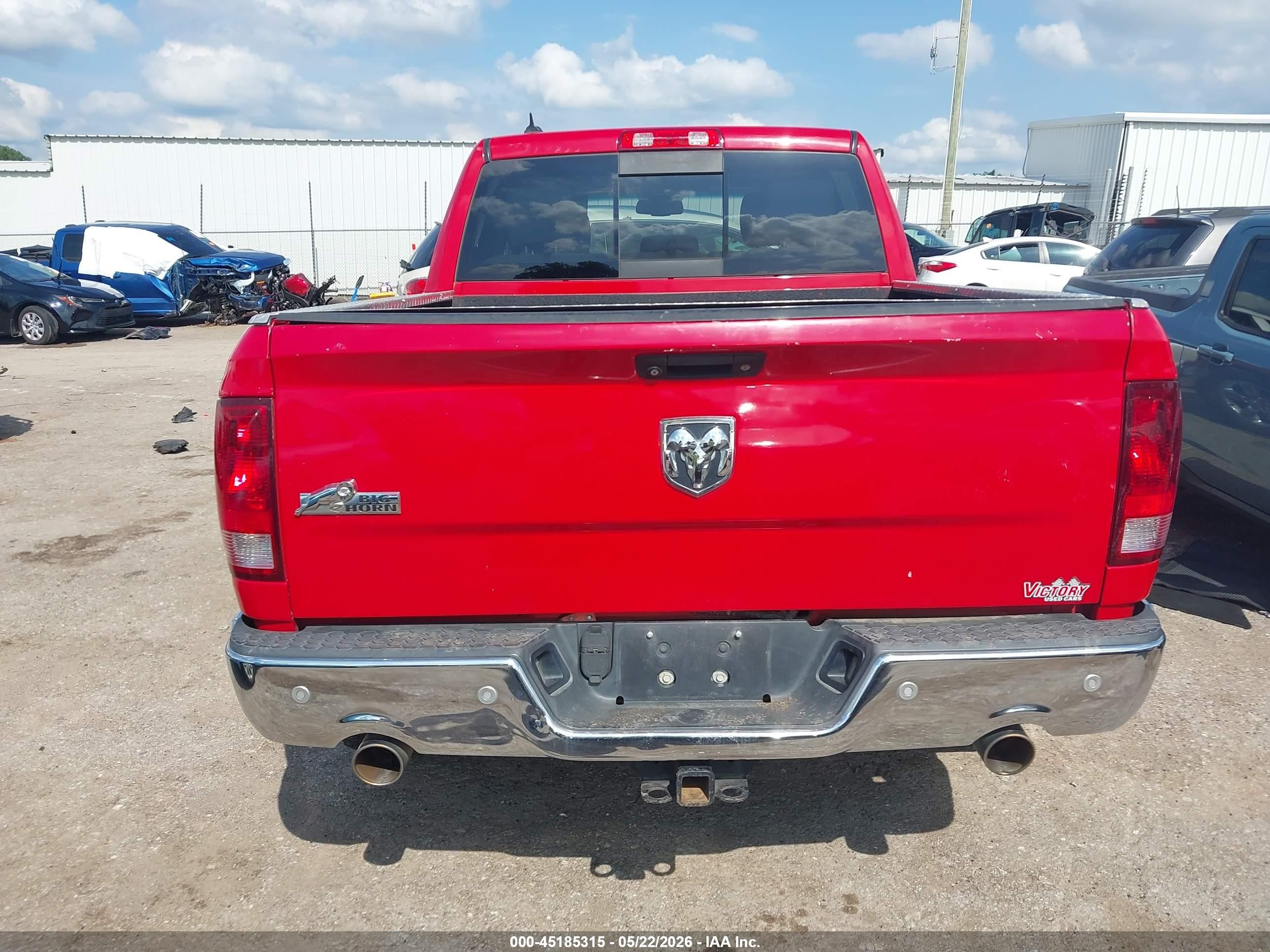2014 Ram 1500 Big Horn Red vin: 1C6RR6LT9ES101949