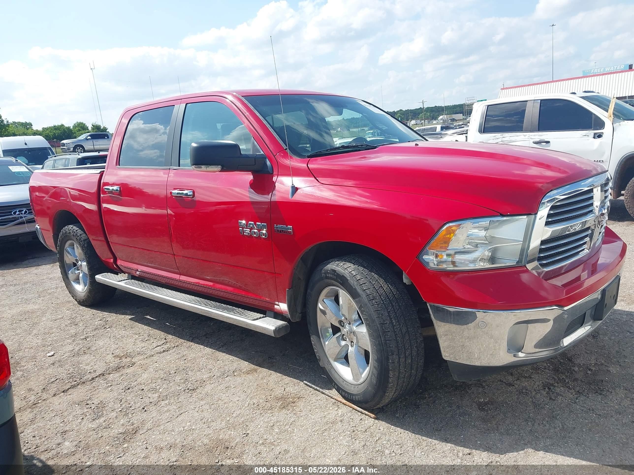 2014 Ram 1500 Big Horn Red vin: 1C6RR6LT9ES101949