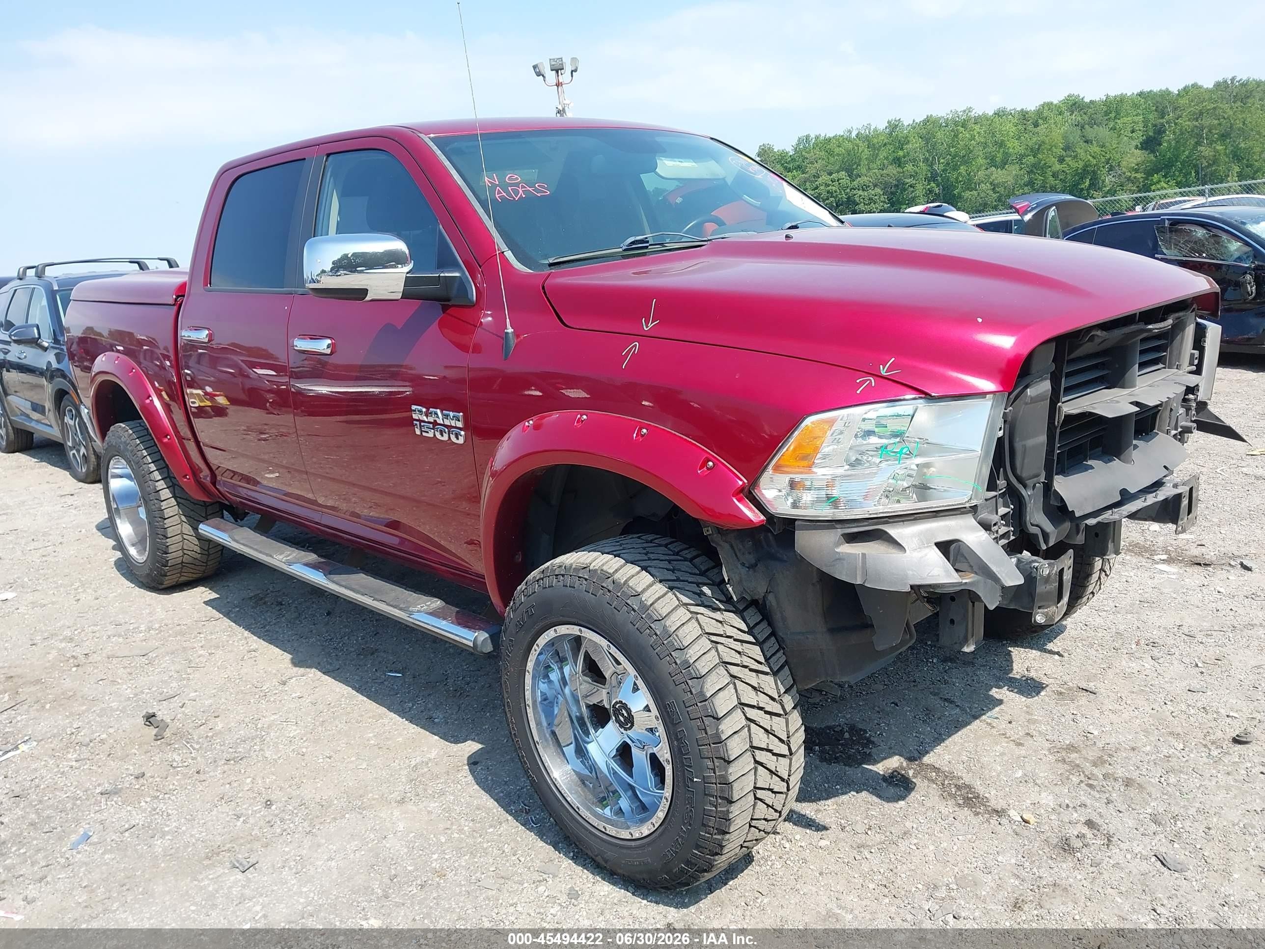 2015 Ram 1500 Big Horn Red vin: 1C6RR6LT9FS583288
