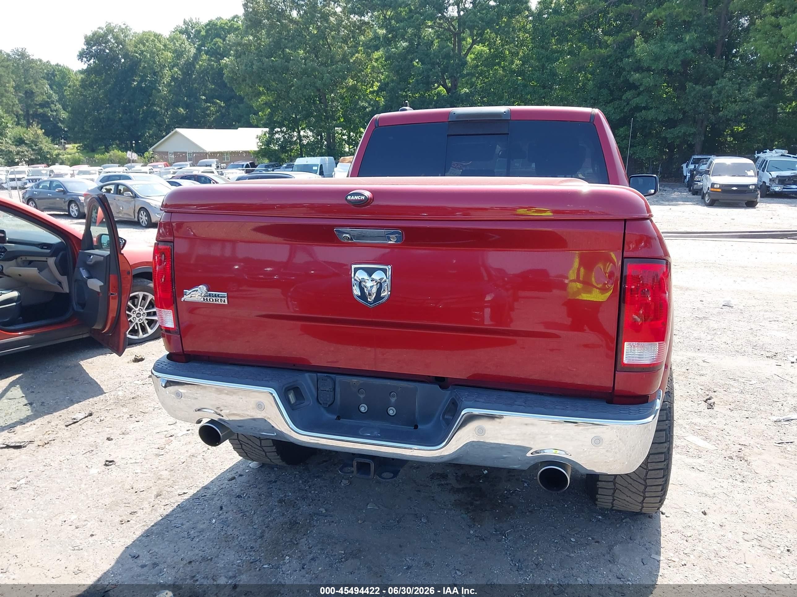 2015 Ram 1500 Big Horn Red vin: 1C6RR6LT9FS583288
