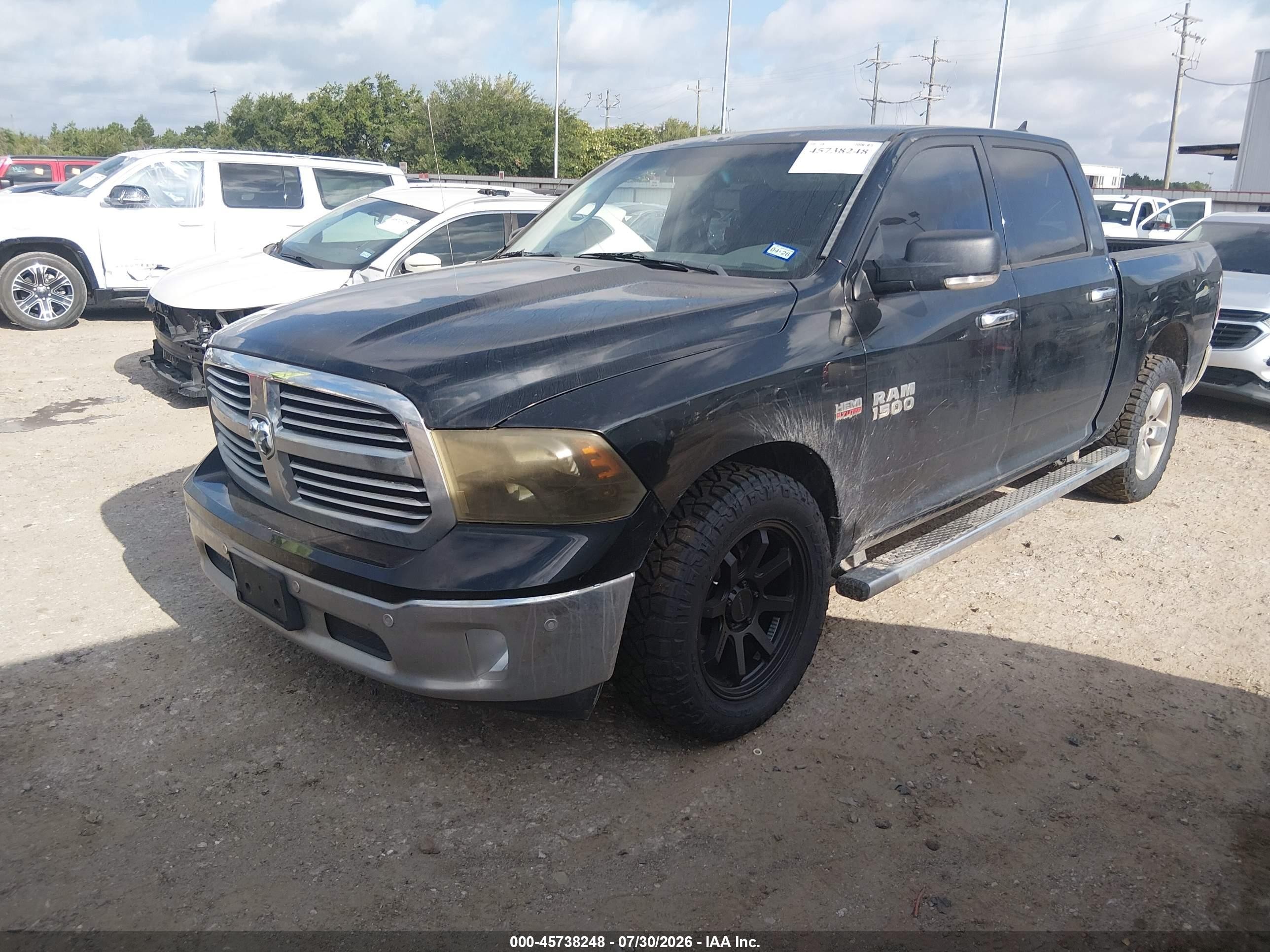 2014 Ram 1500 Lone Star Черный vin: 1C6RR6LTXES441580