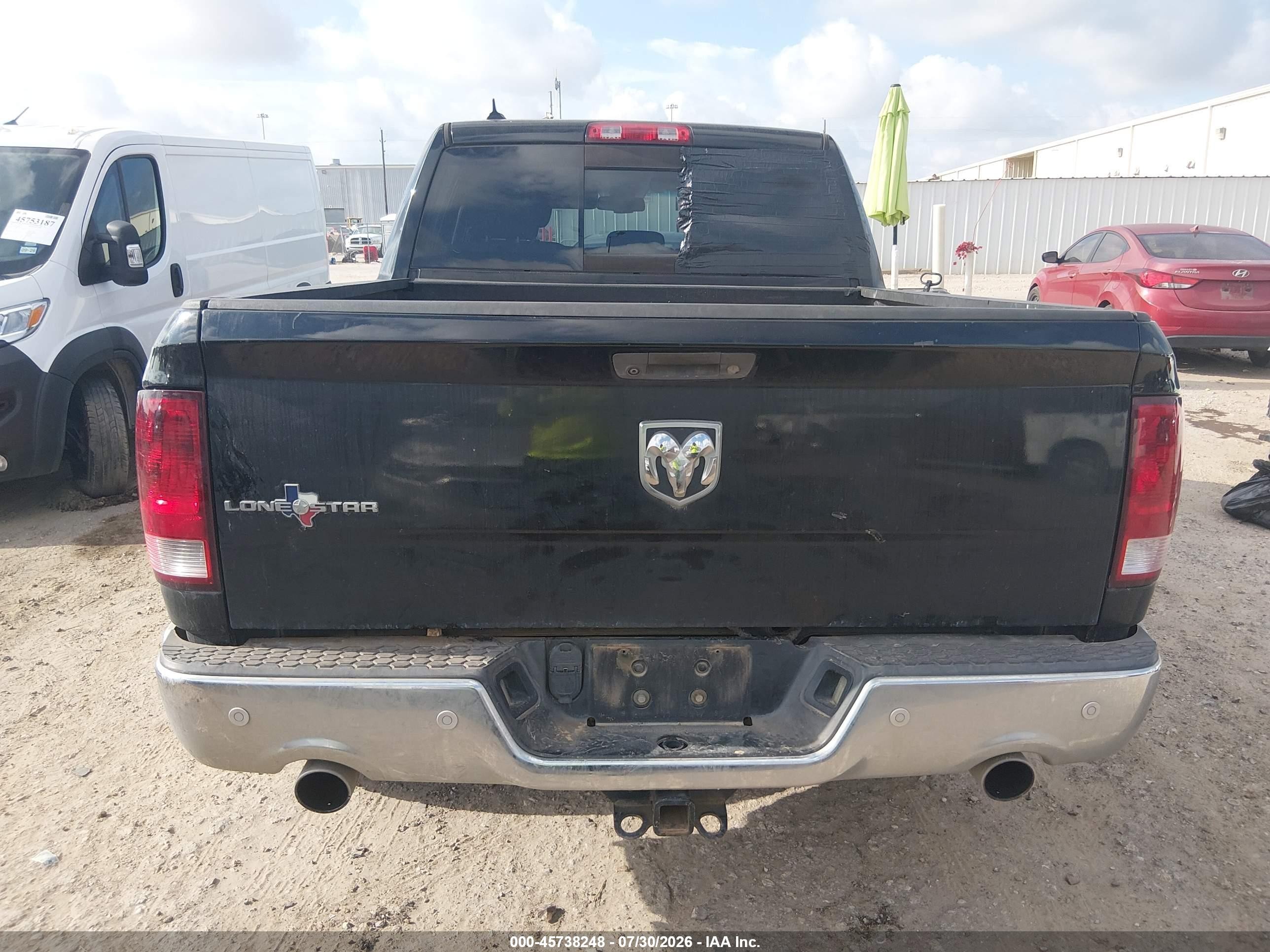 2014 Ram 1500 Lone Star Черный vin: 1C6RR6LTXES441580