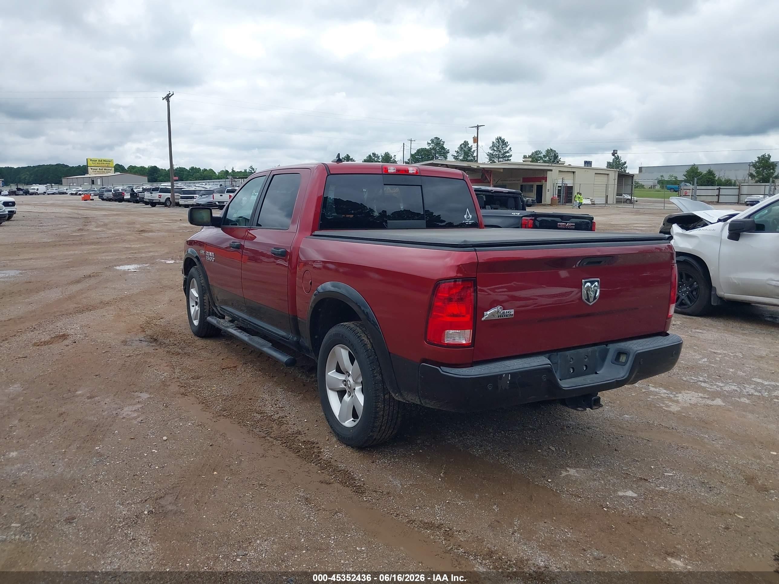 2015 Ram 1500 Outdoorsman Бордовый vin: 1C6RR6LTXFS639819