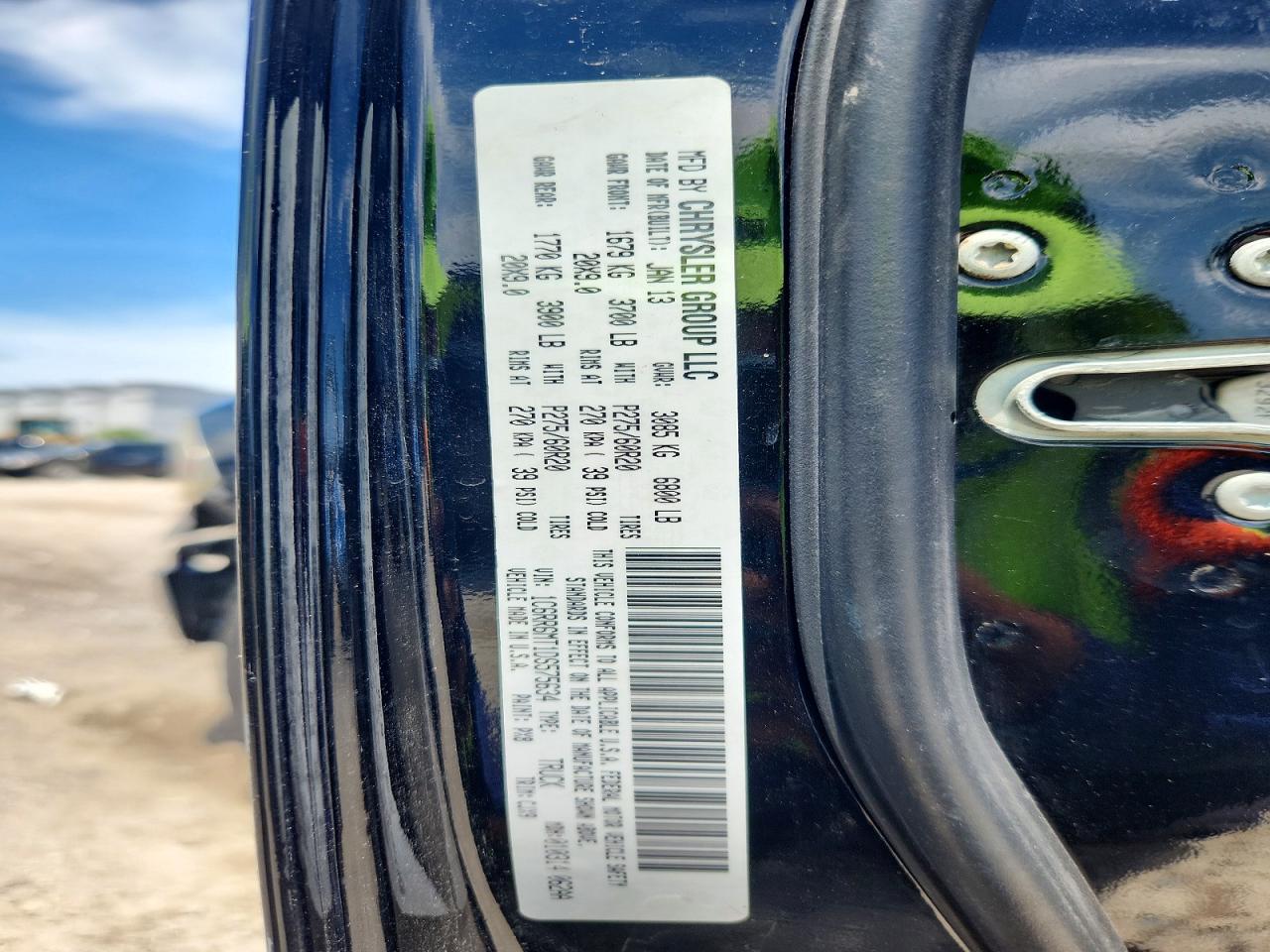 2013 Ram 1500 Sport Black vin: 1C6RR6MT1DS575634
