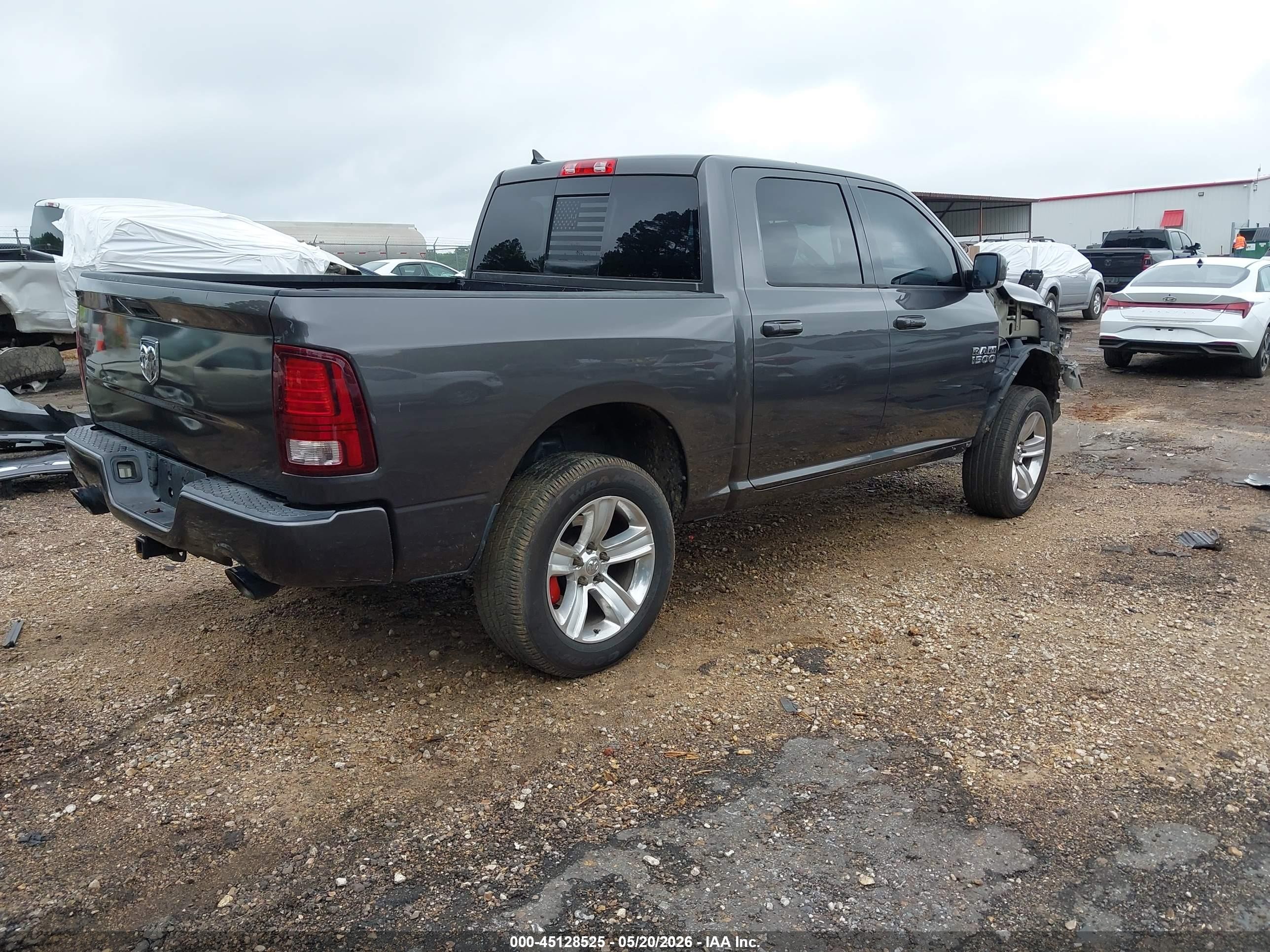 2015 Ram 1500 Sport Gray vin: 1C6RR6MT2FS605260
