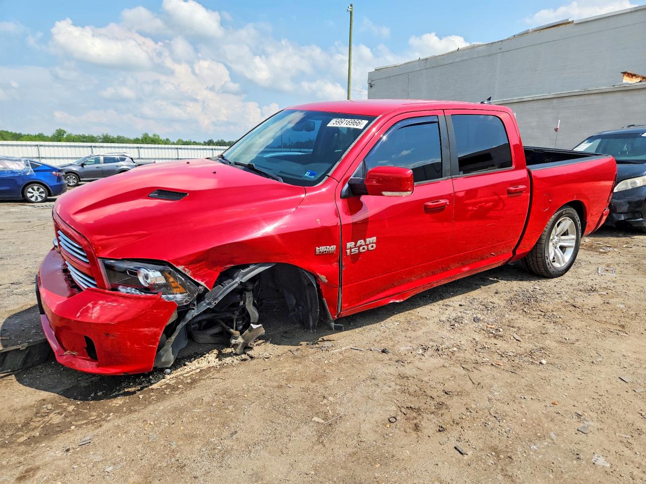 2013 Ram 1500 Sport Red vin: 1C6RR6MT4DS627449