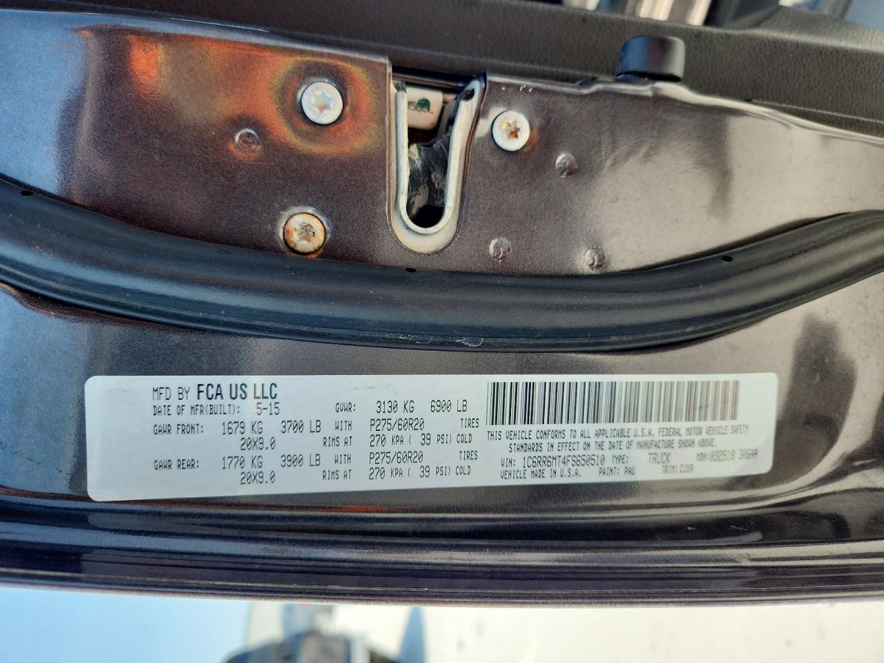 2015 Ram 1500 Sport Charcoal vin: 1C6RR6MT4FS650510