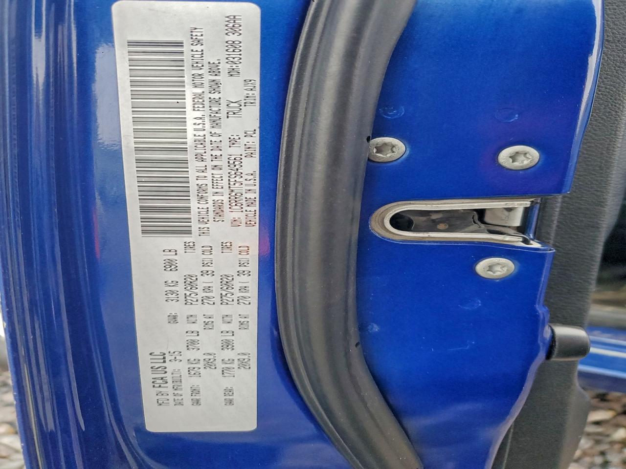 2015 Ram 1500 Sport Blue vin: 1C6RR6MT5FS649561