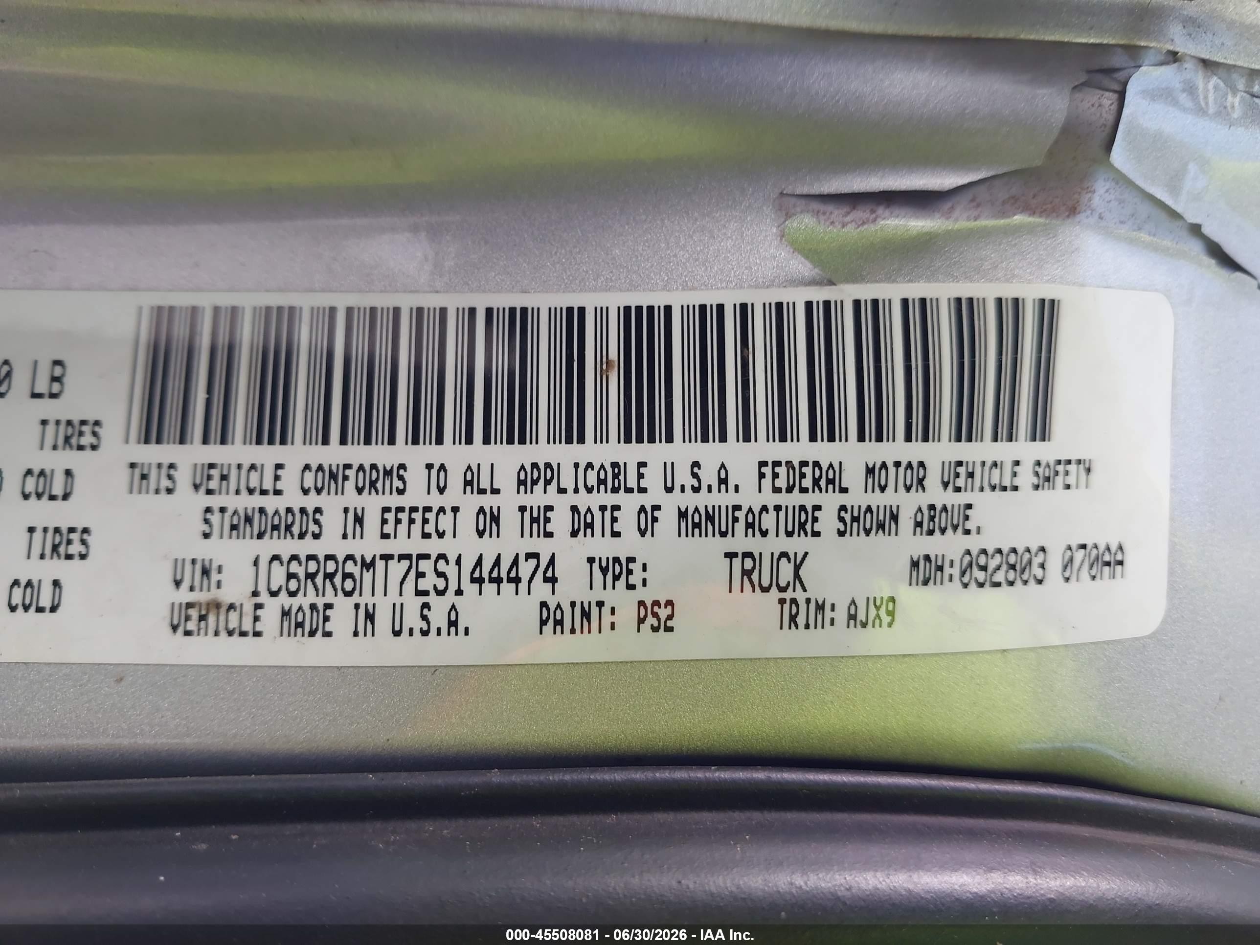 2014 Ram 1500 Sport Silver vin: 1C6RR6MT7ES144474