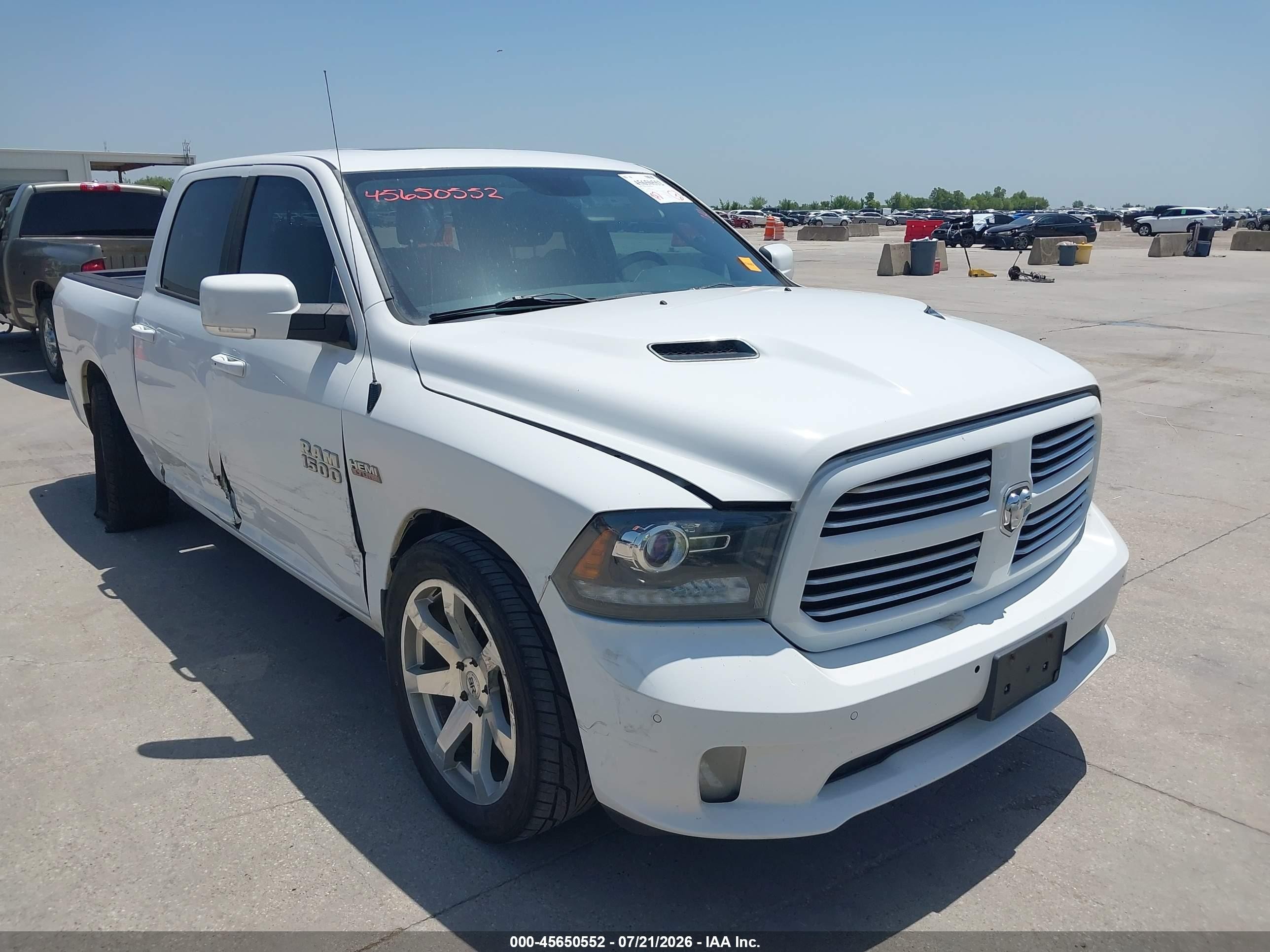 2014 Ram 1500 Sport Белый vin: 1C6RR6MTXES101487