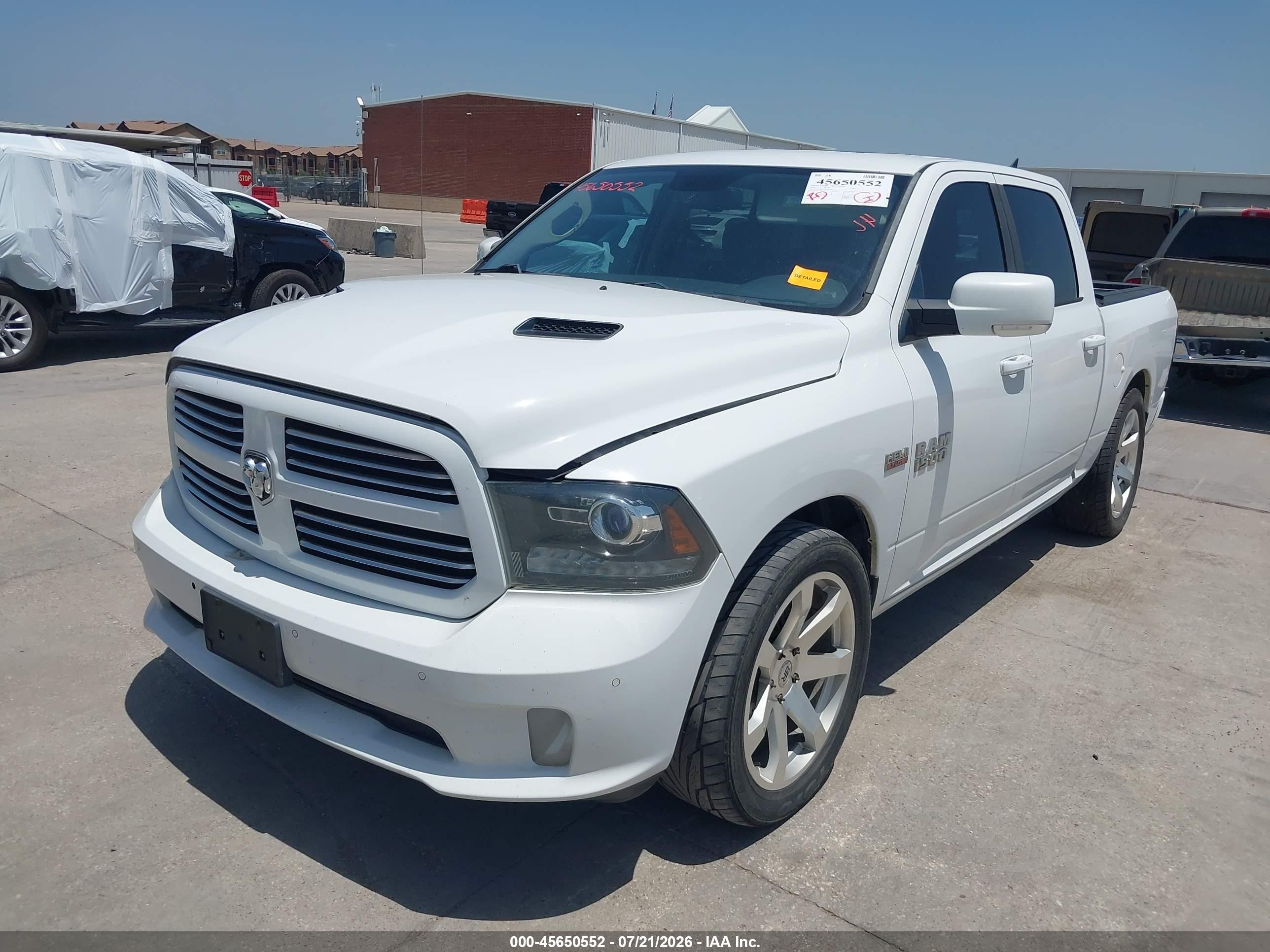 2014 Ram 1500 Sport Белый vin: 1C6RR6MTXES101487