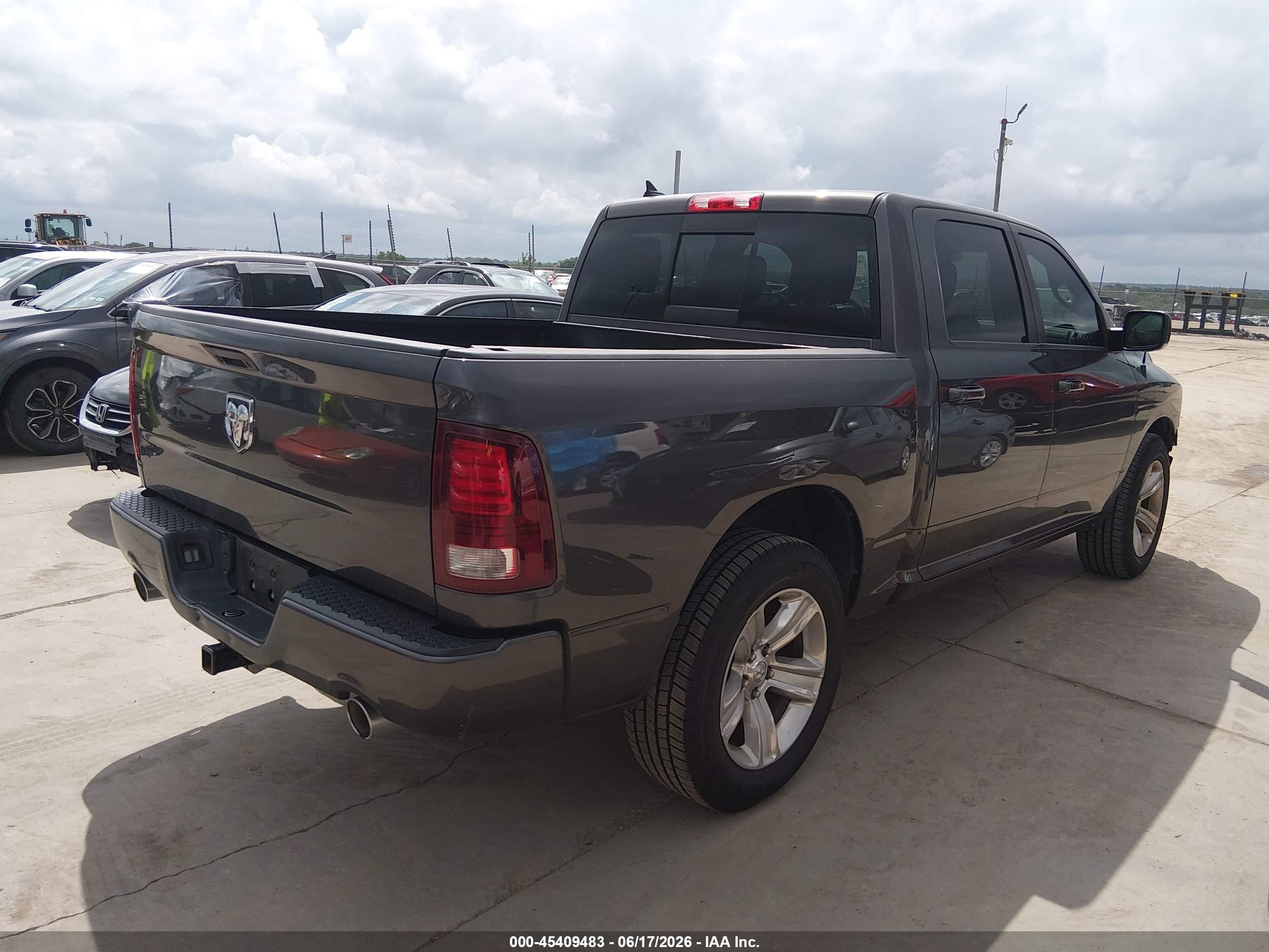 2014 Ram 1500 Sport Gray vin: 1C6RR6MTXES245234